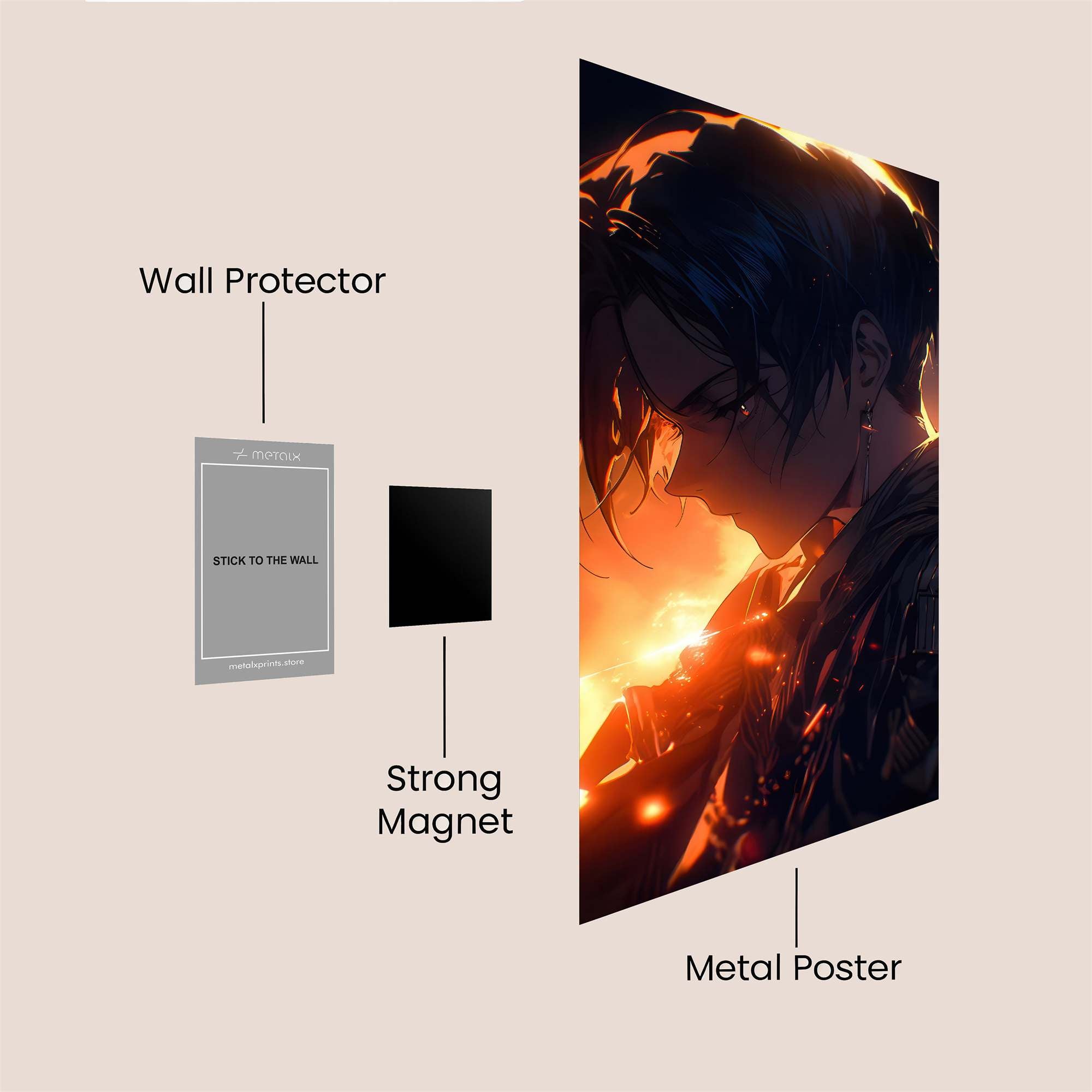 Blaze Warrior Safe Wall Magnetic / M