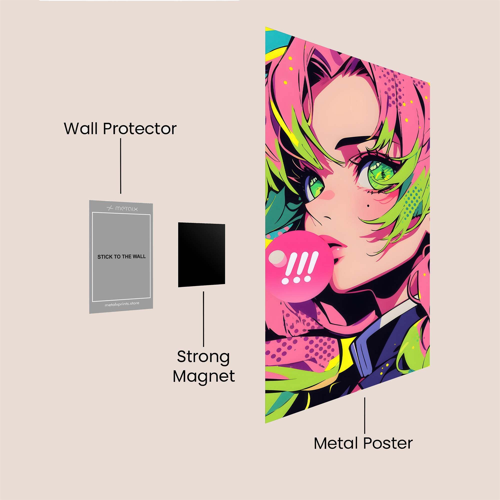 Himiko Vibrant Safe Wall Magnetic / M