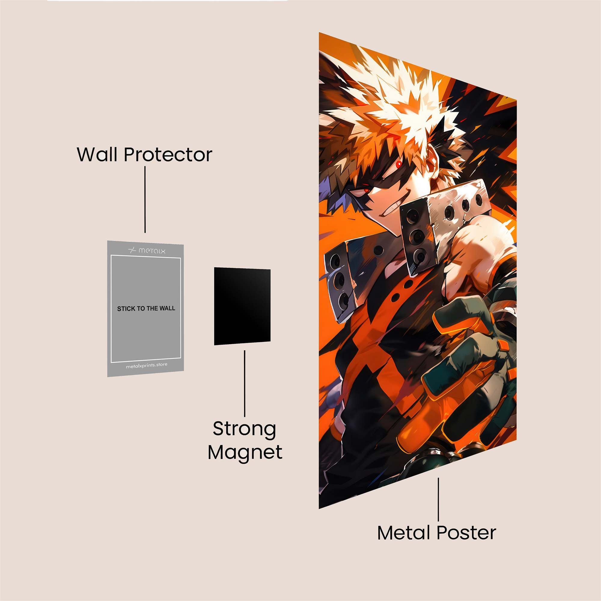 Bakugo Fierce Safe Wall Magnetic / M