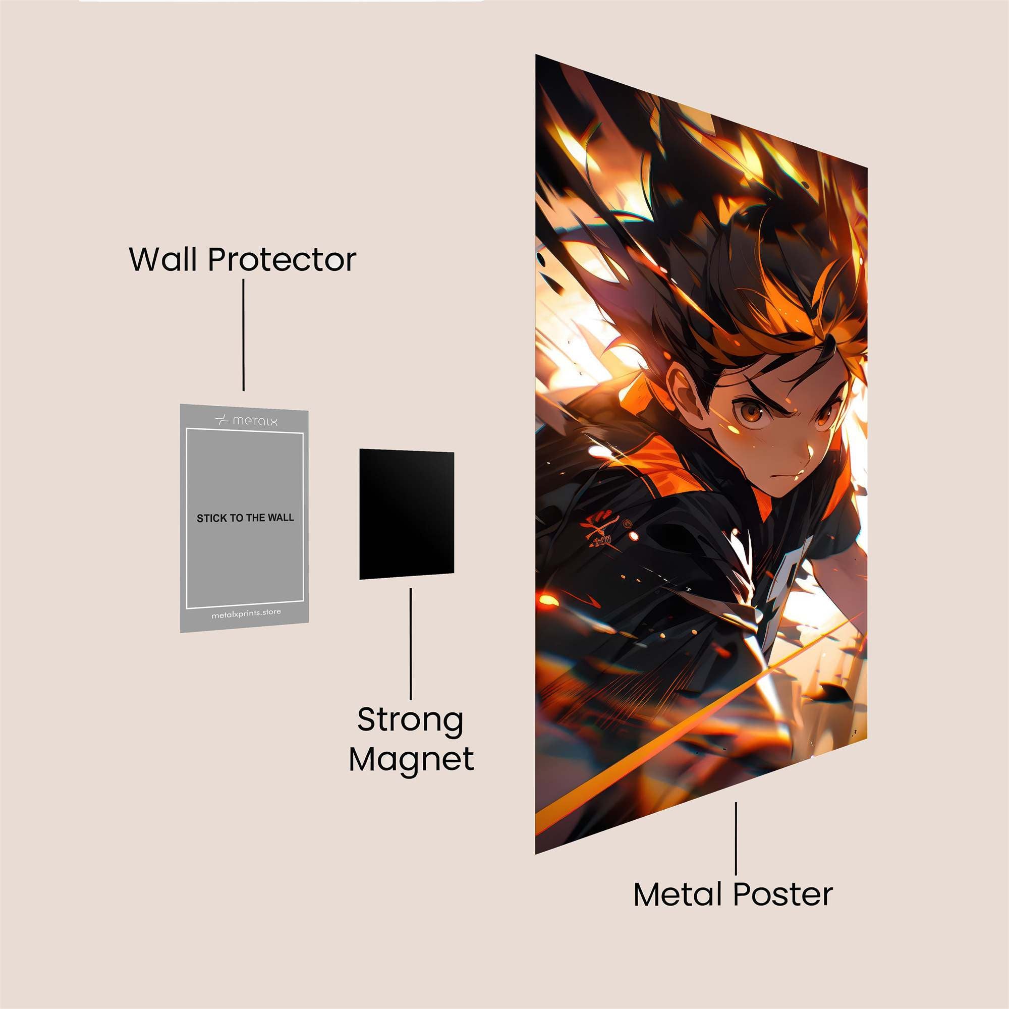 Hinata Blaze Safe Wall Magnetic / M