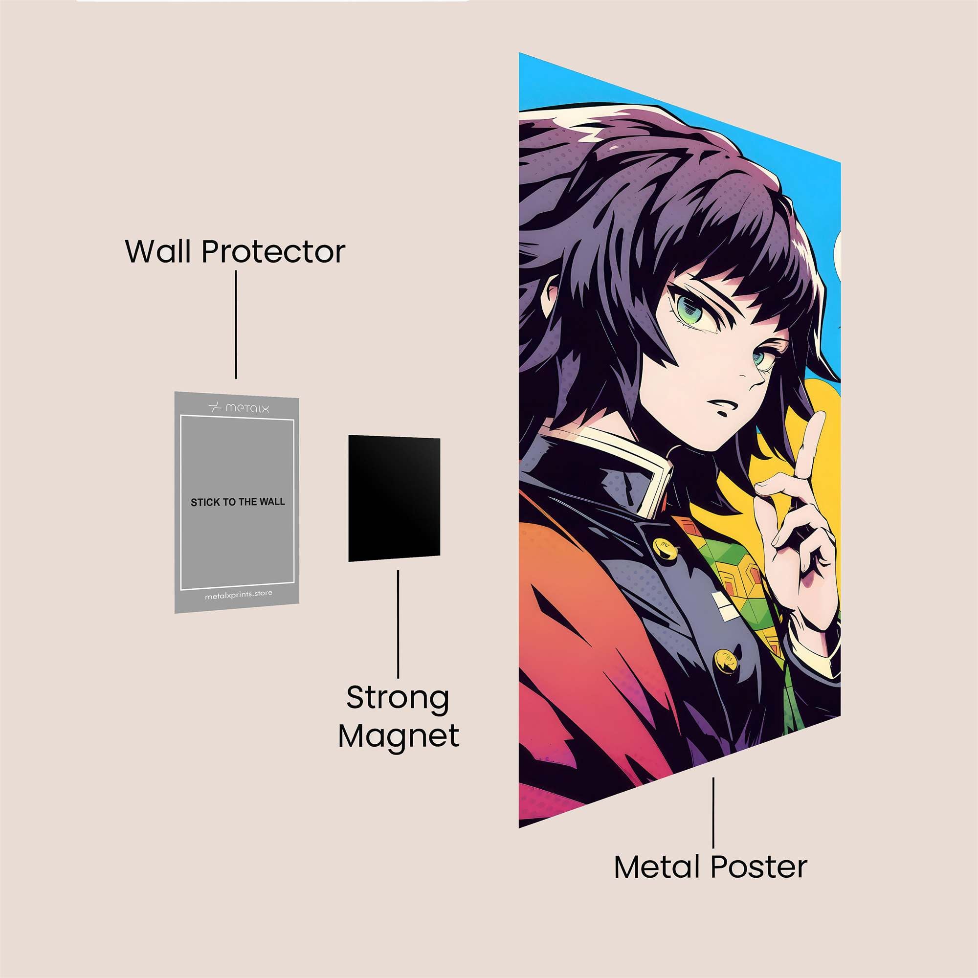 Nezuko Vibrant Safe Wall Magnetic / M