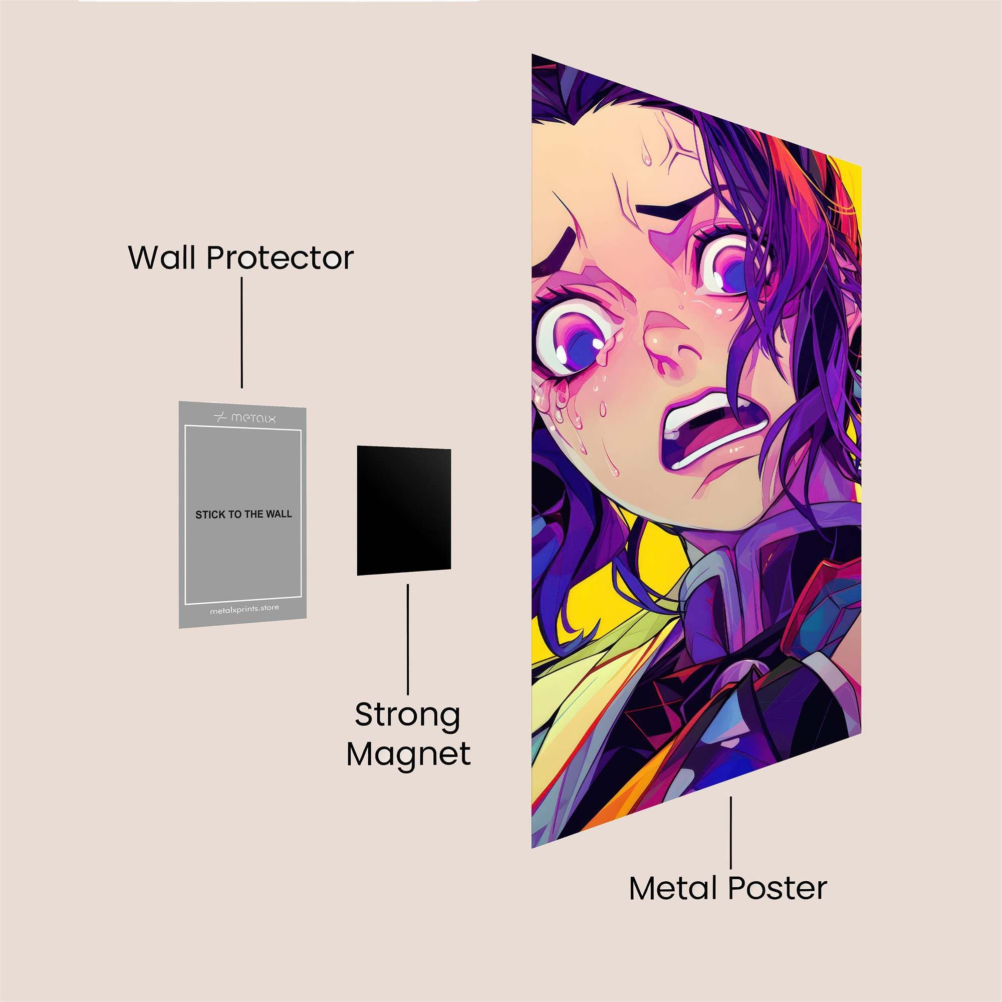 Violet Panic Safe Wall Magnetic / M