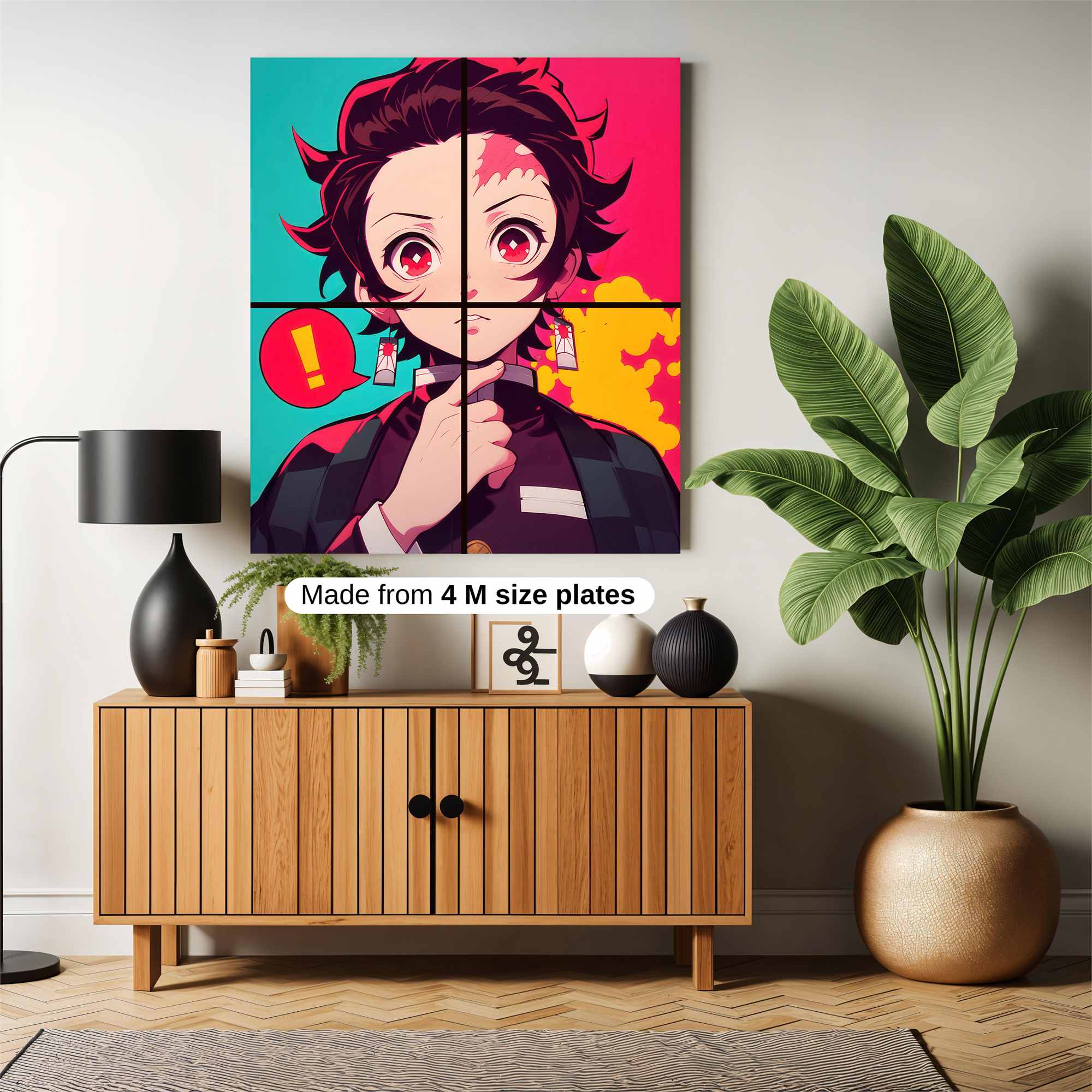 Tanjiro Pensive Safe Wall Magnetic / M