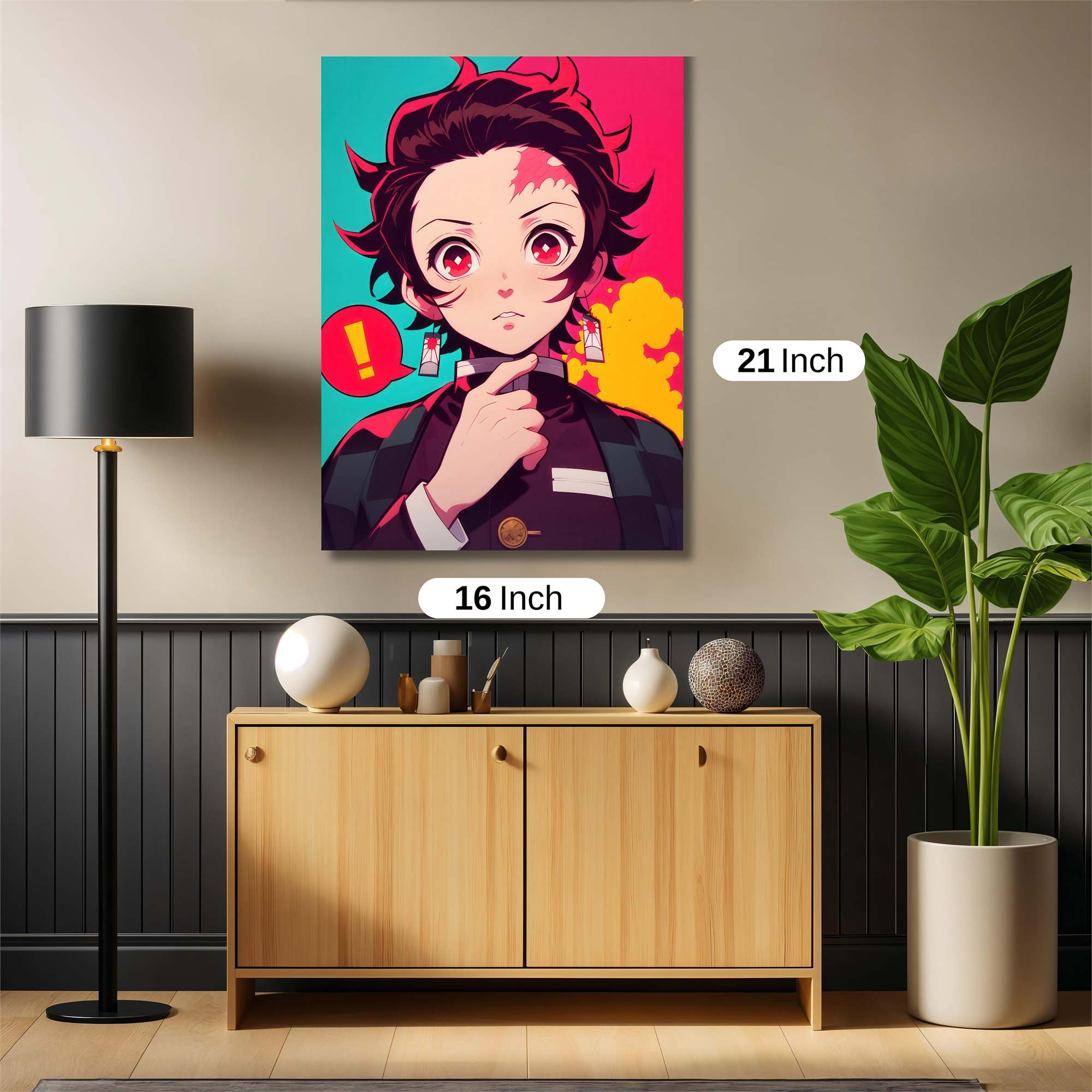 Tanjiro Pensive Safe Wall Magnetic / M