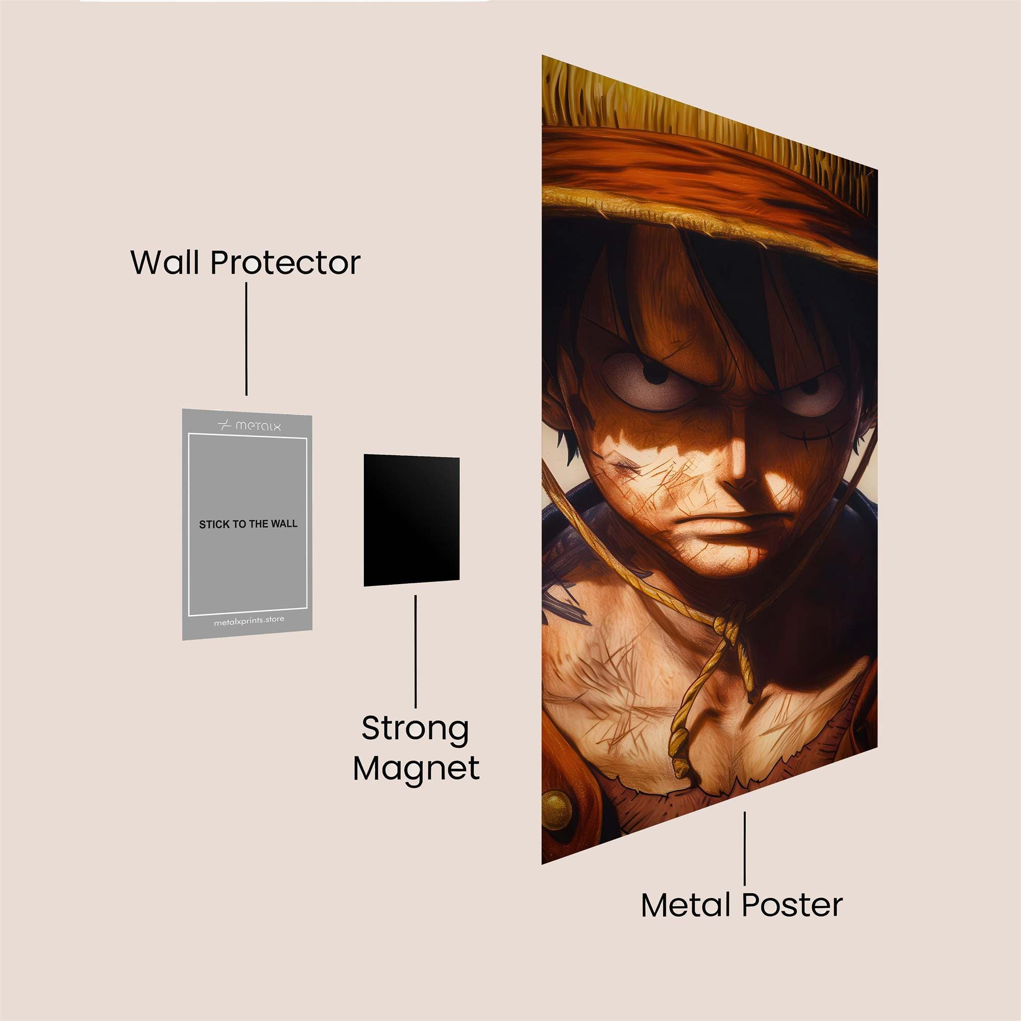 Luffy Determined Safe Wall Magnetic / M