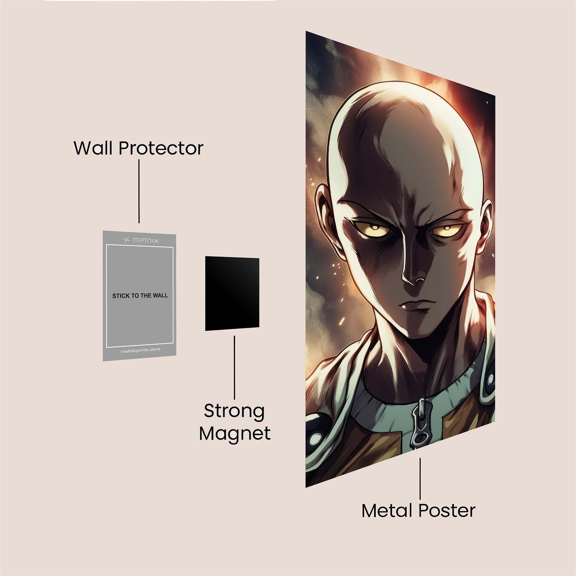 Saitama Fierce Safe Wall Magnetic / M