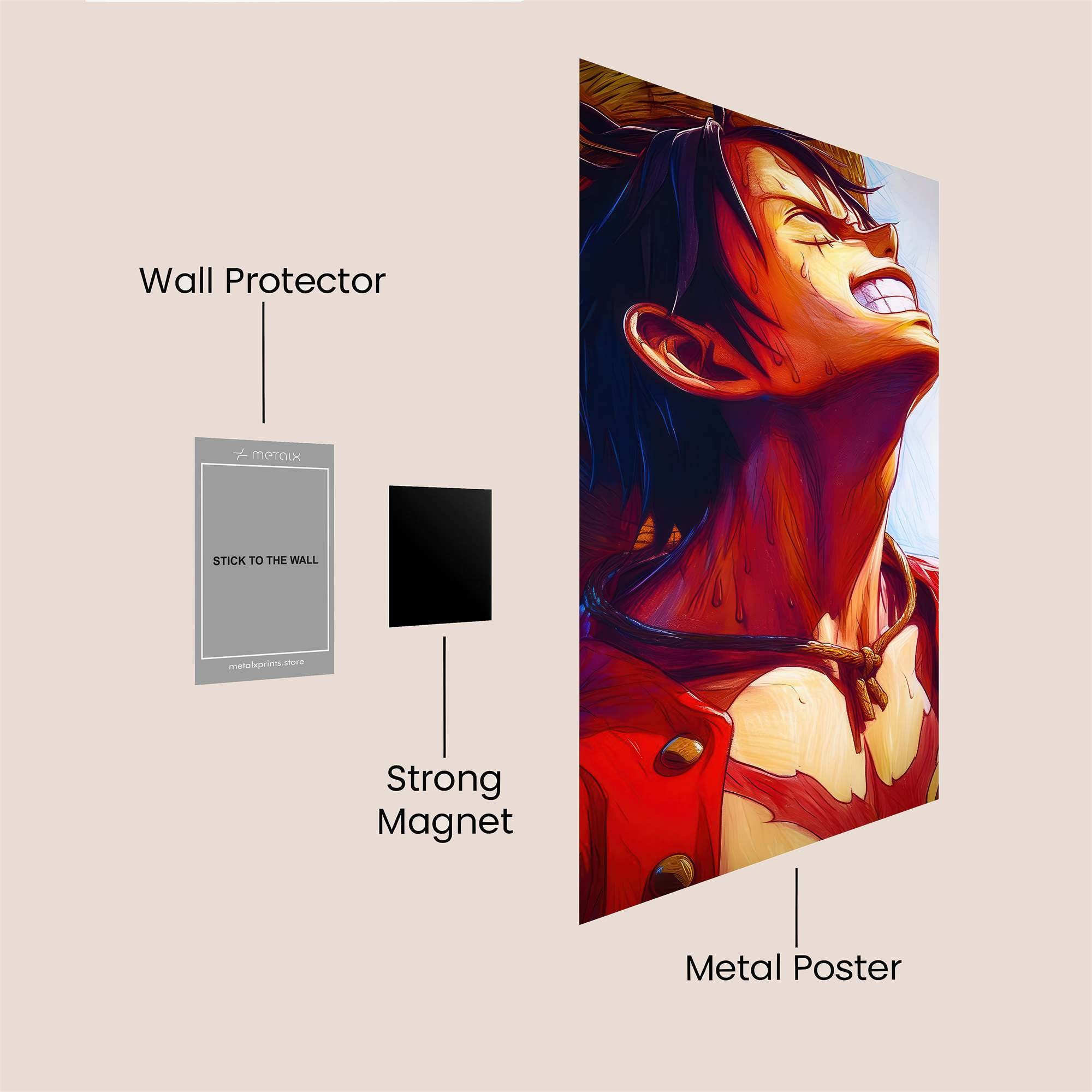 Luffy Ecstatic Safe Wall Magnetic / M