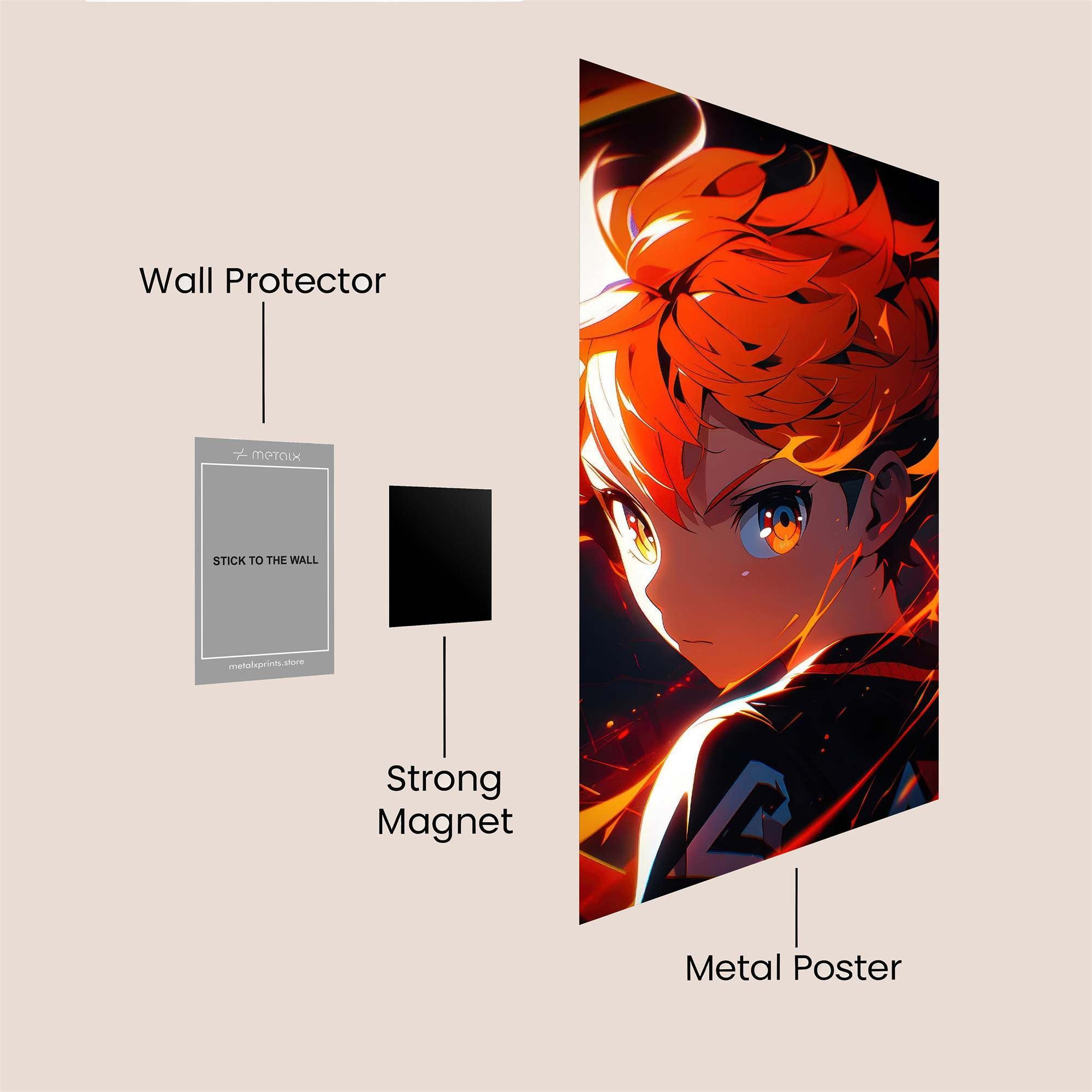 Hinata Blaze Safe Wall Magnetic / M