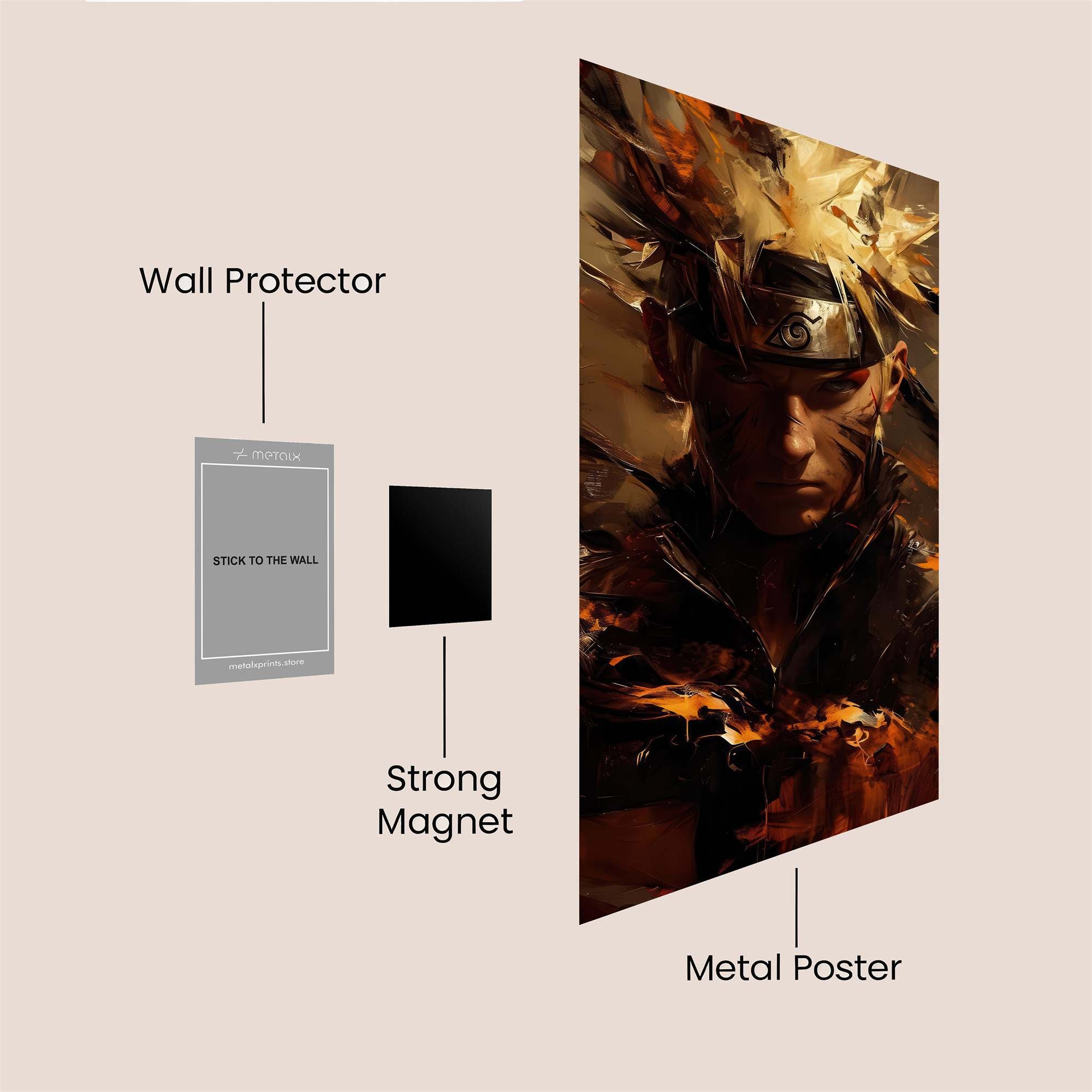 Naruto Fierce Safe Wall Magnetic / M