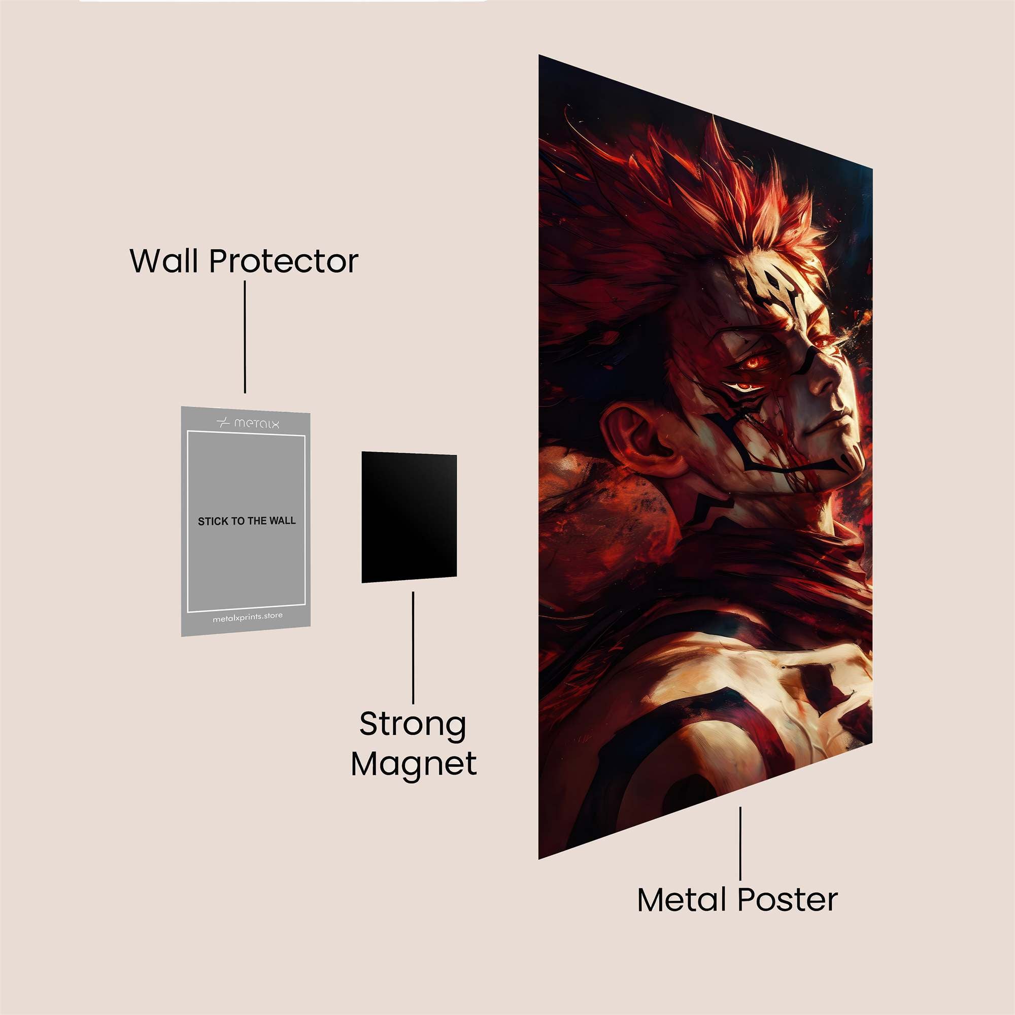 Sukuna Fierce Safe Wall Magnetic / M