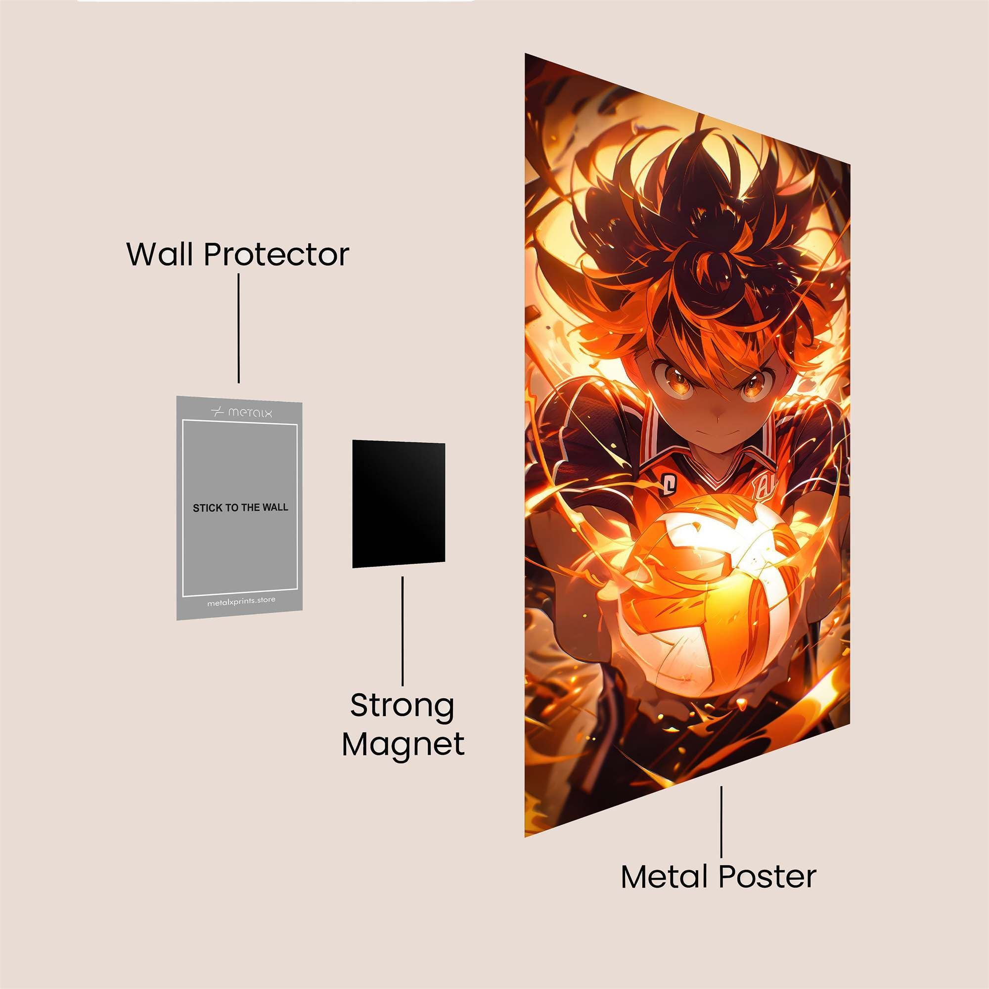 Hinata Fiery Safe Wall Magnetic / M