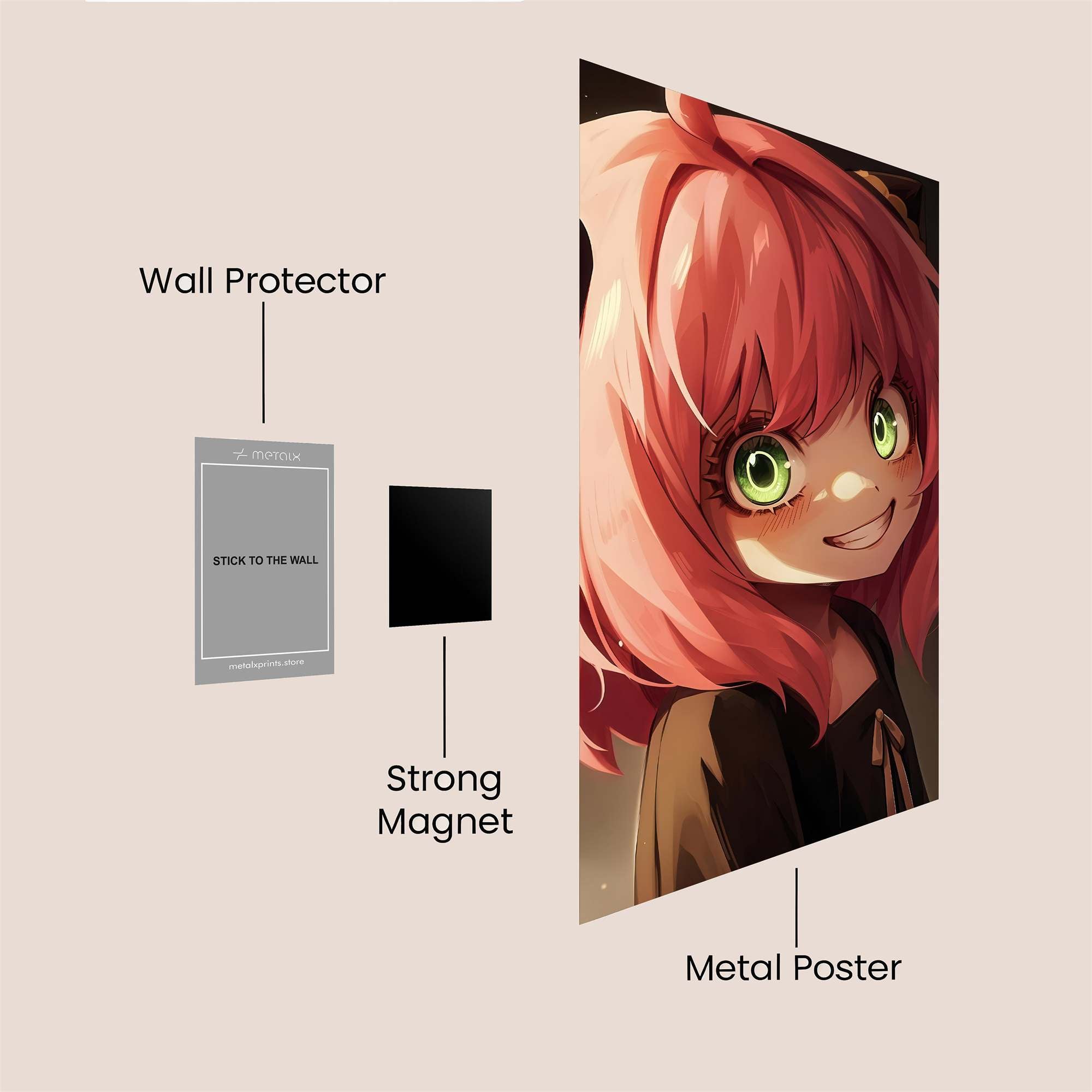 Kawaii Gaze Safe Wall Magnetic / M