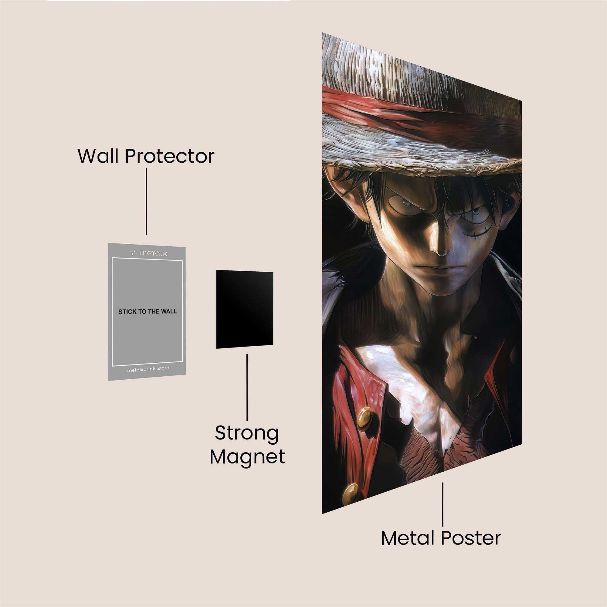 Luffy Sombre Safe Wall Magnetic / M