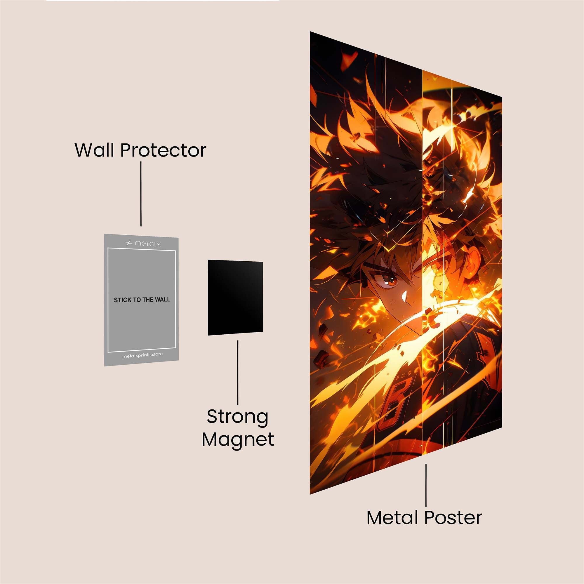 Flame Fury Safe Wall Magnetic / M