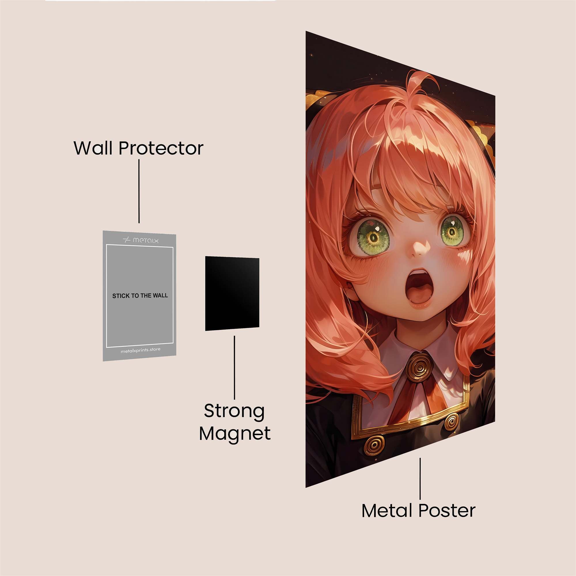 Kaguya Startled Safe Wall Magnetic / M