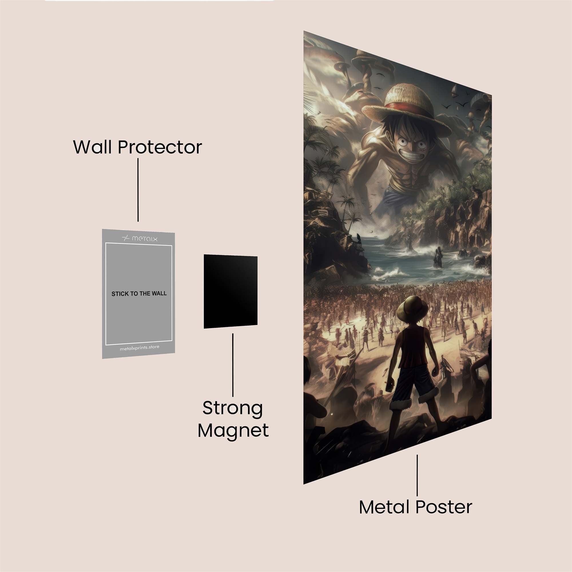 Luffy Ascendant Safe Wall Magnetic / M