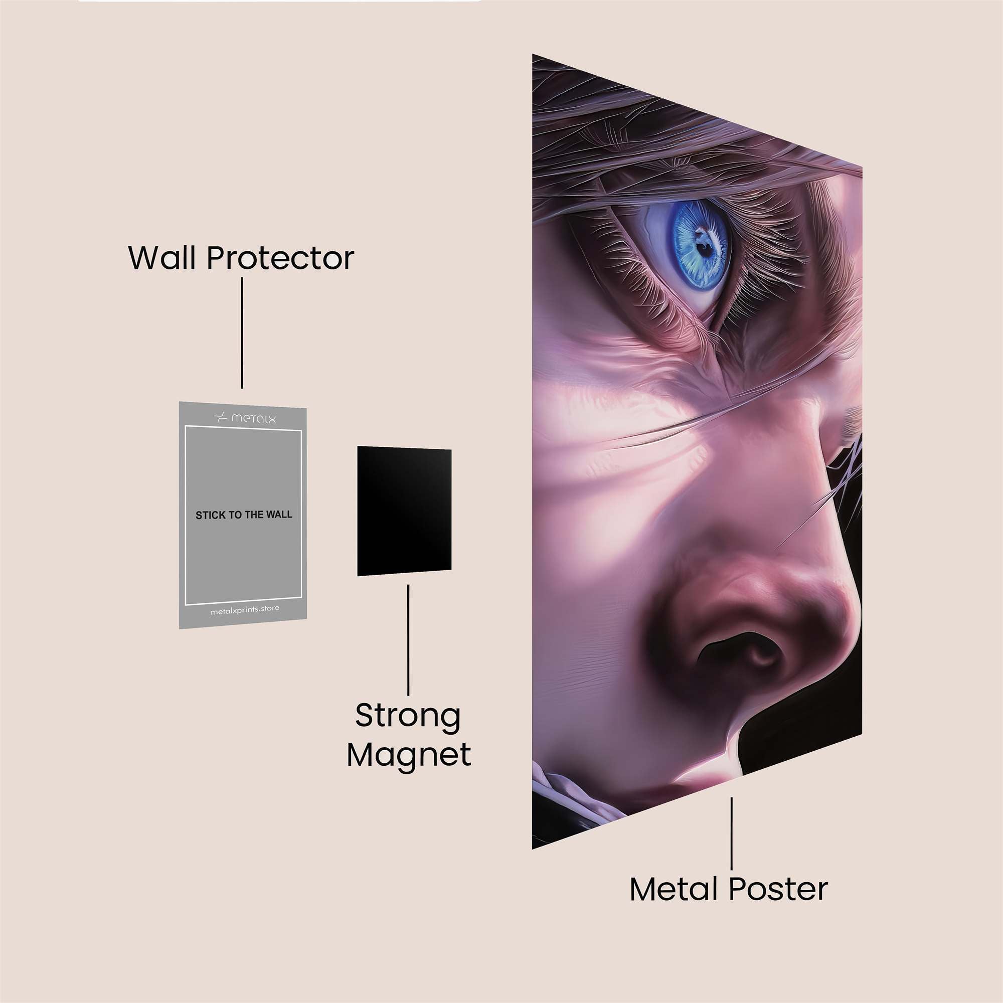 Ethereal Gaze Safe Wall Magnetic / M