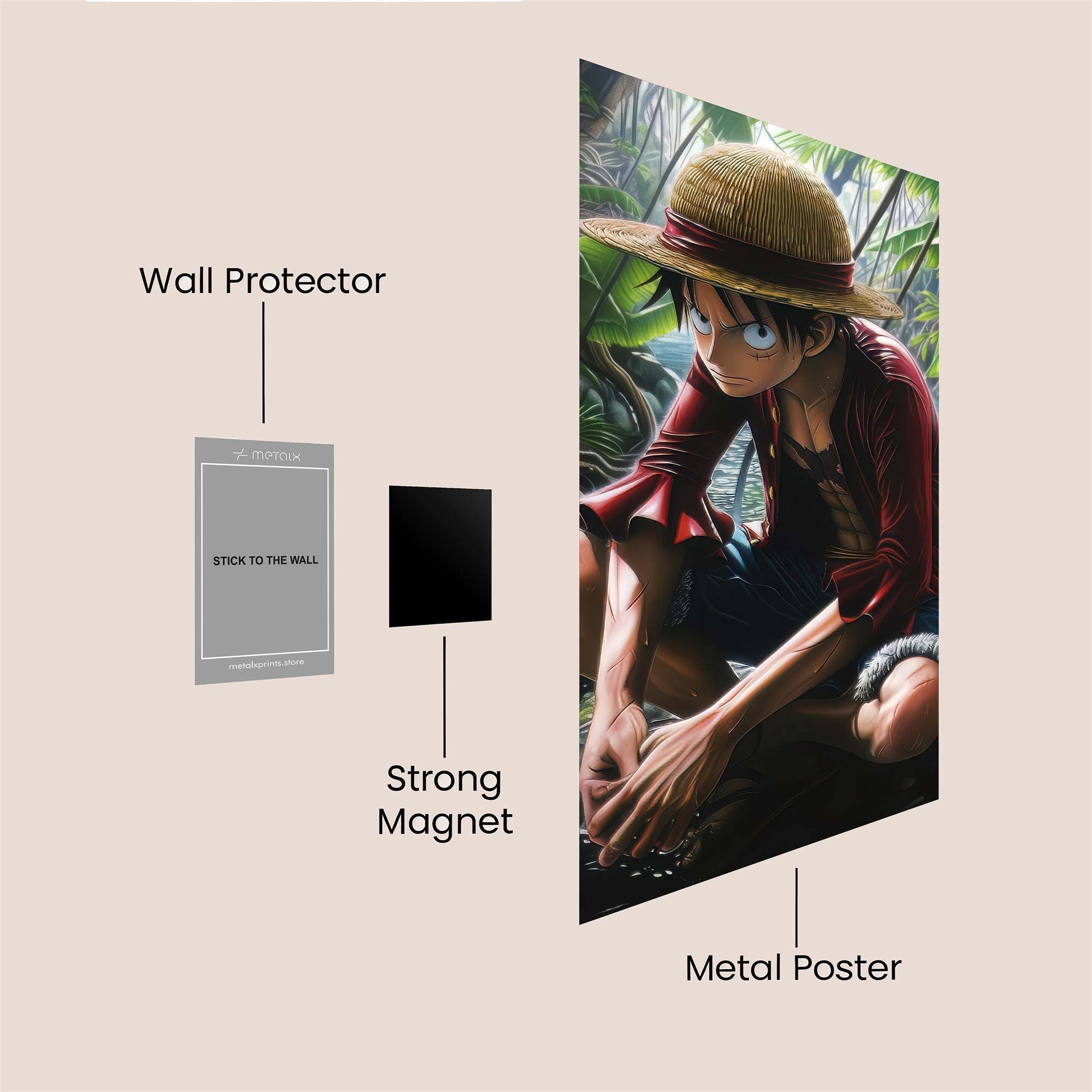 Monkey Pensive Safe Wall Magnetic / M