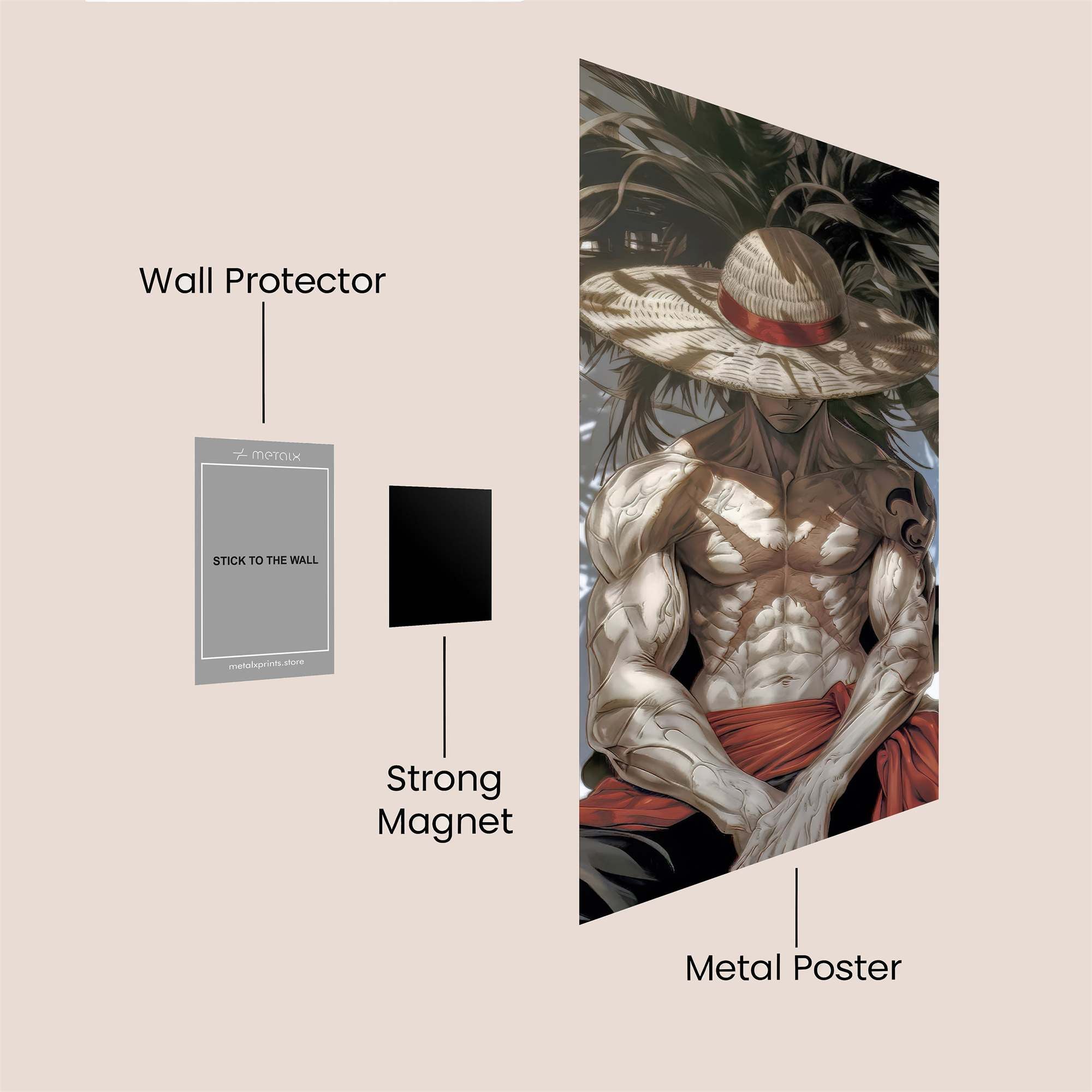 Luffy Tranquil Safe Wall Magnetic / M
