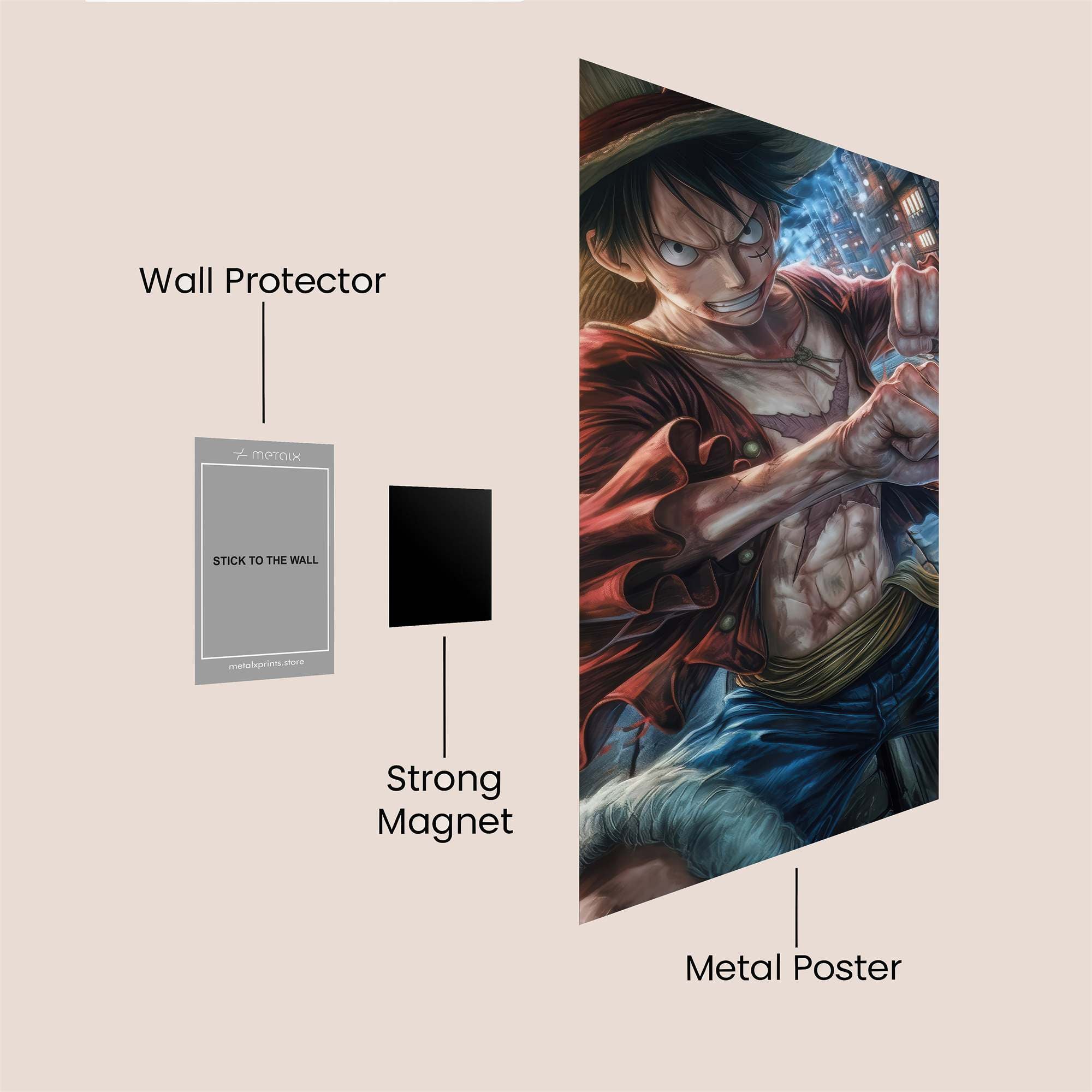 Luffy Fierce Safe Wall Magnetic / M