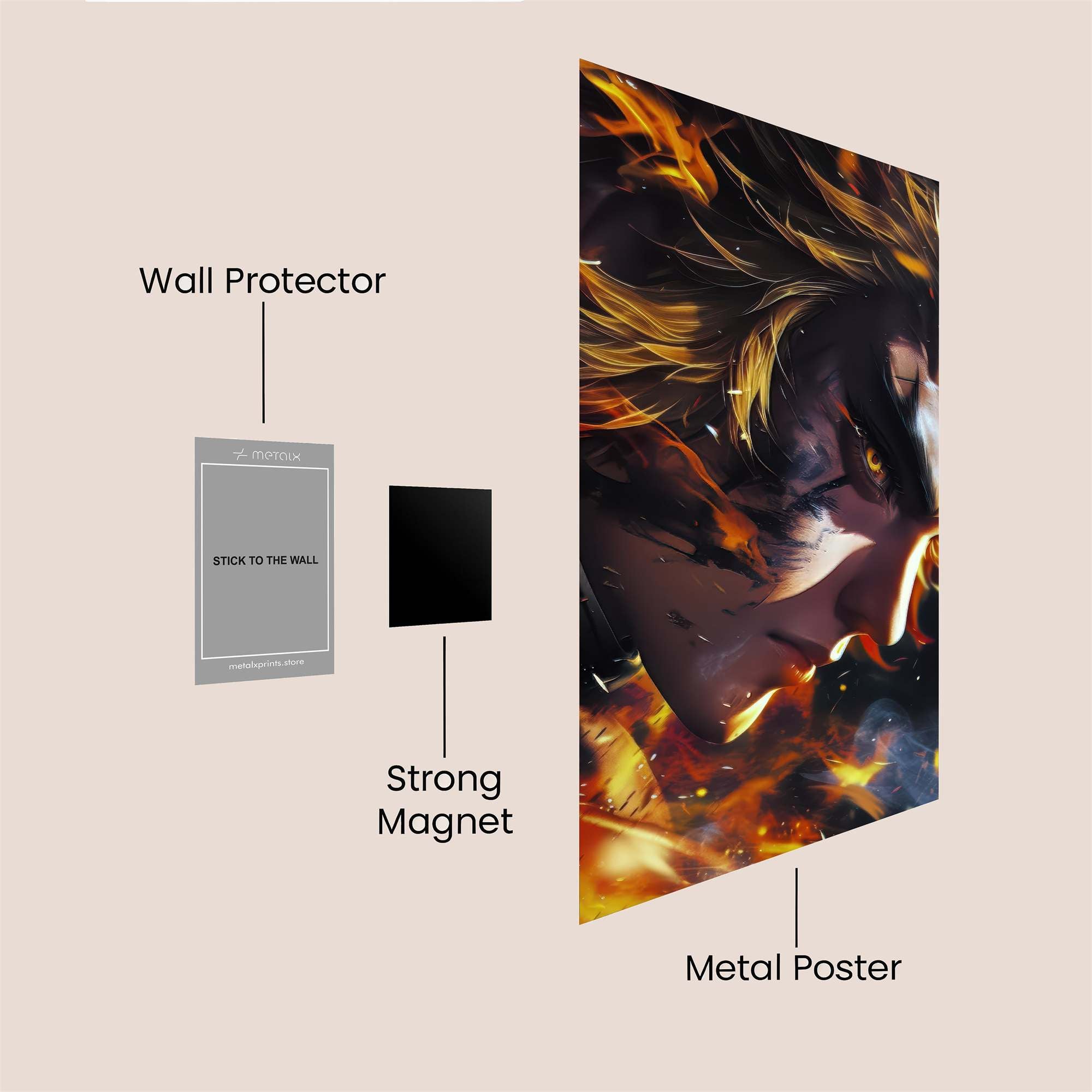 Flame Fury Safe Wall Magnetic / M