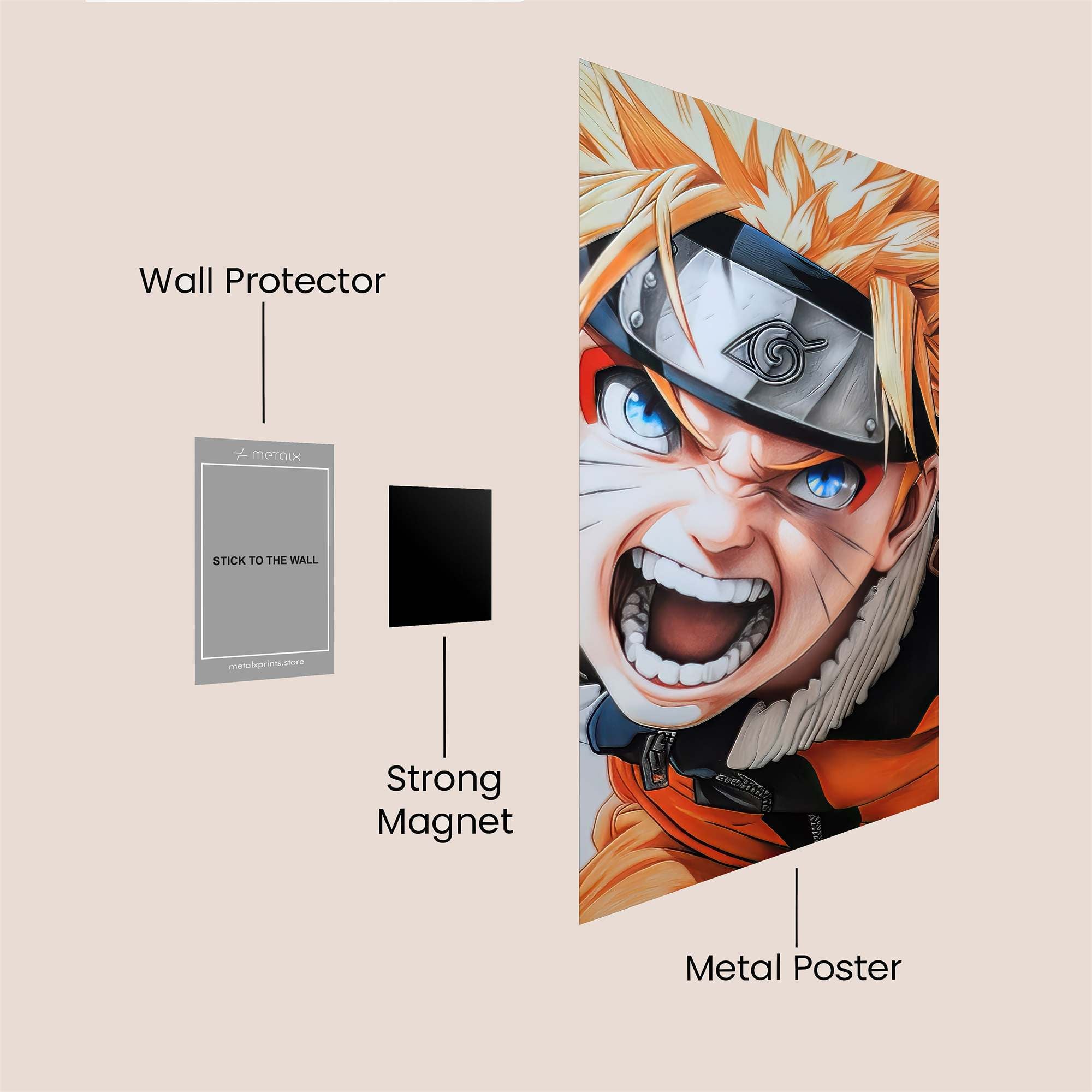Naruto Fierce Safe Wall Magnetic / M