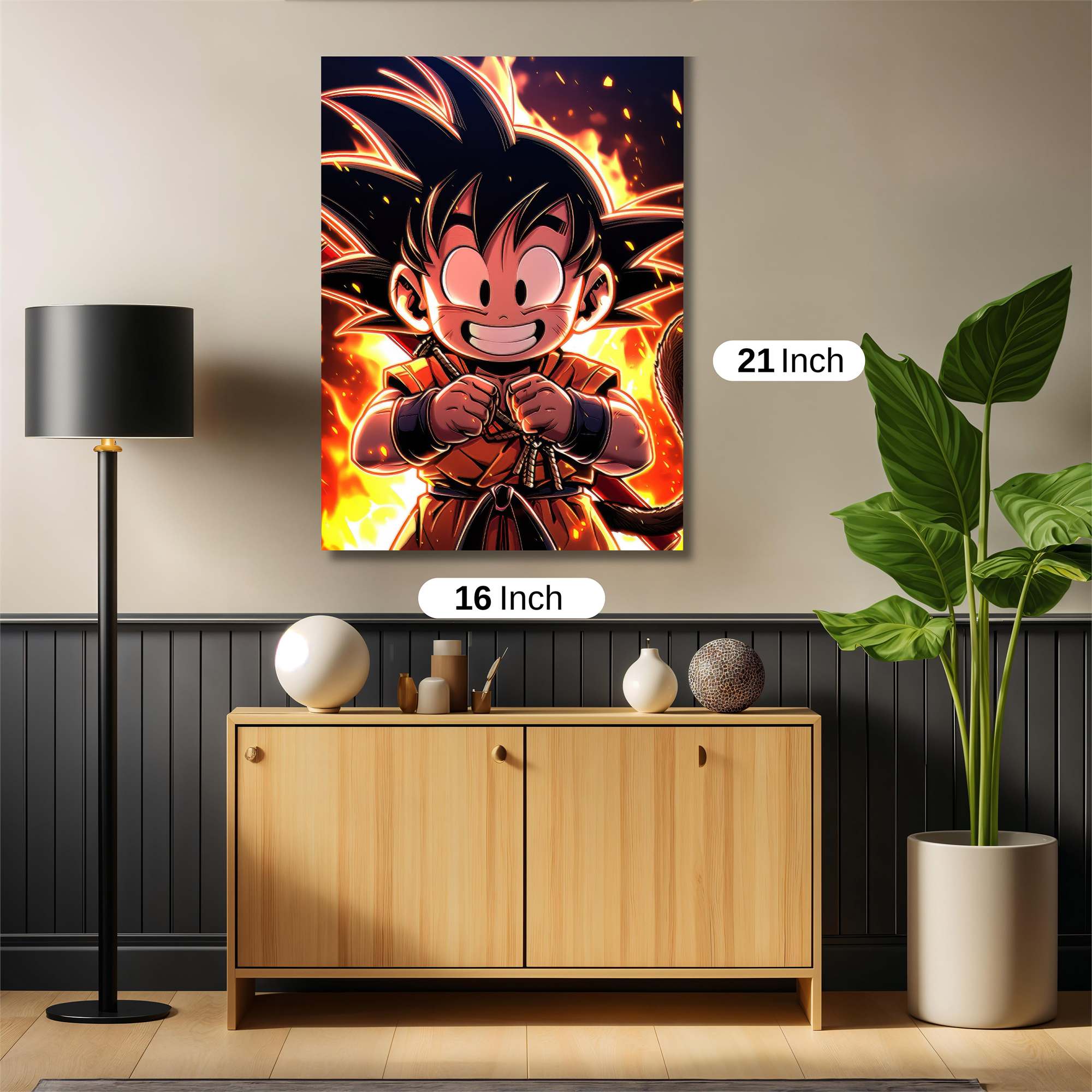 Goku Fiery Safe Wall Magnetic / M