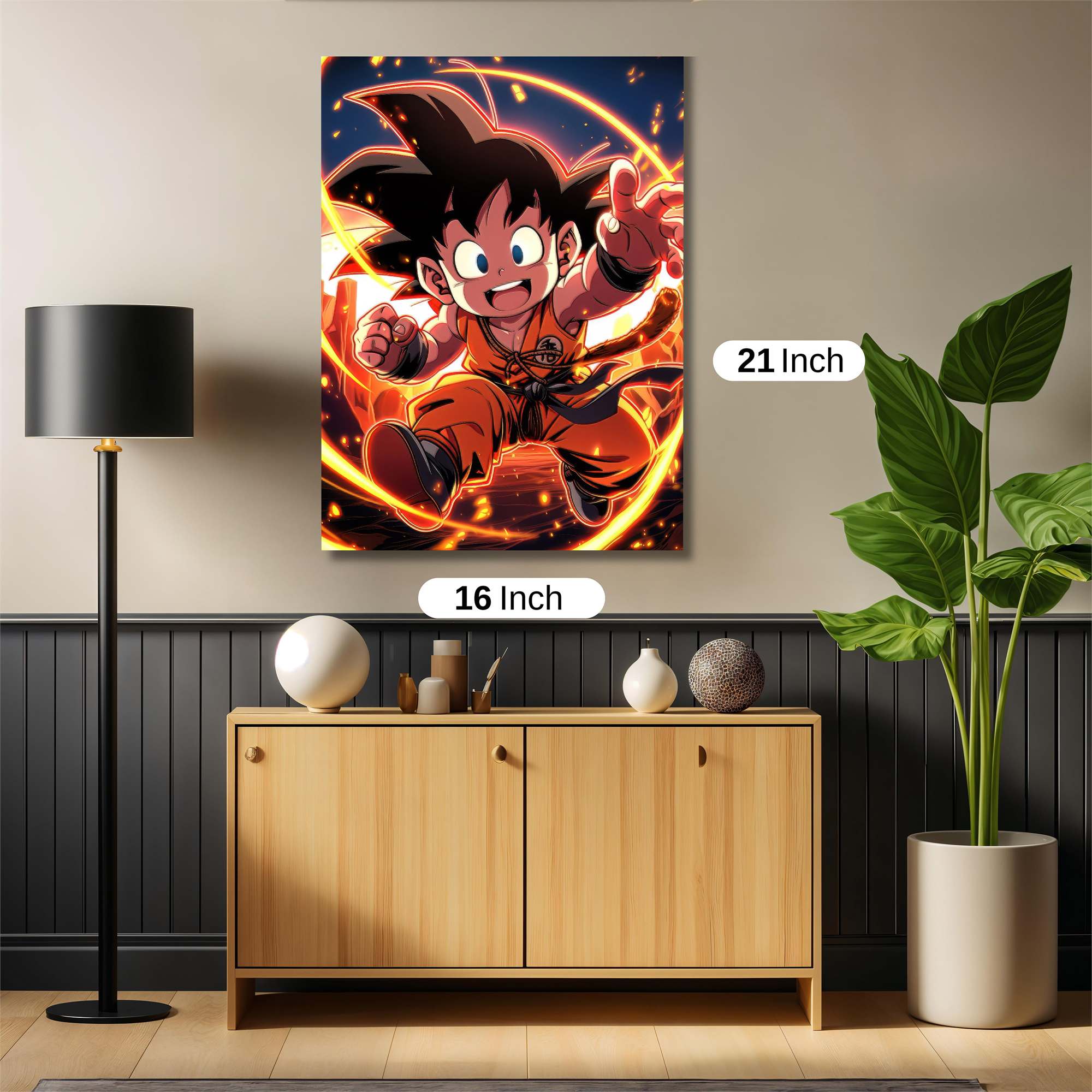 Goku Fiery Safe Wall Magnetic / M
