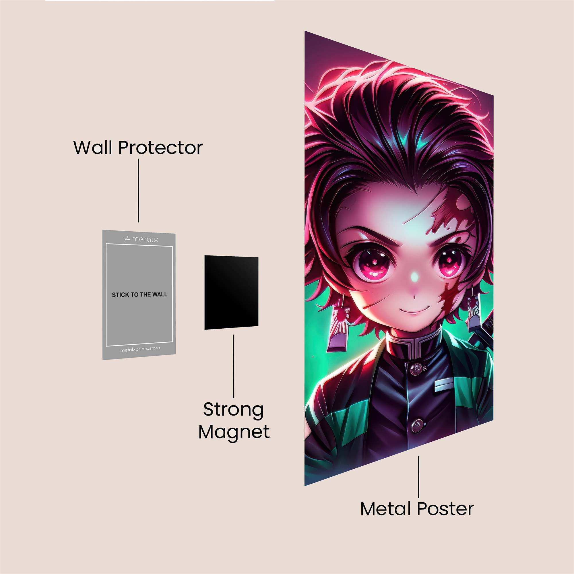 Tanjiro Fierce Safe Wall Magnetic / M