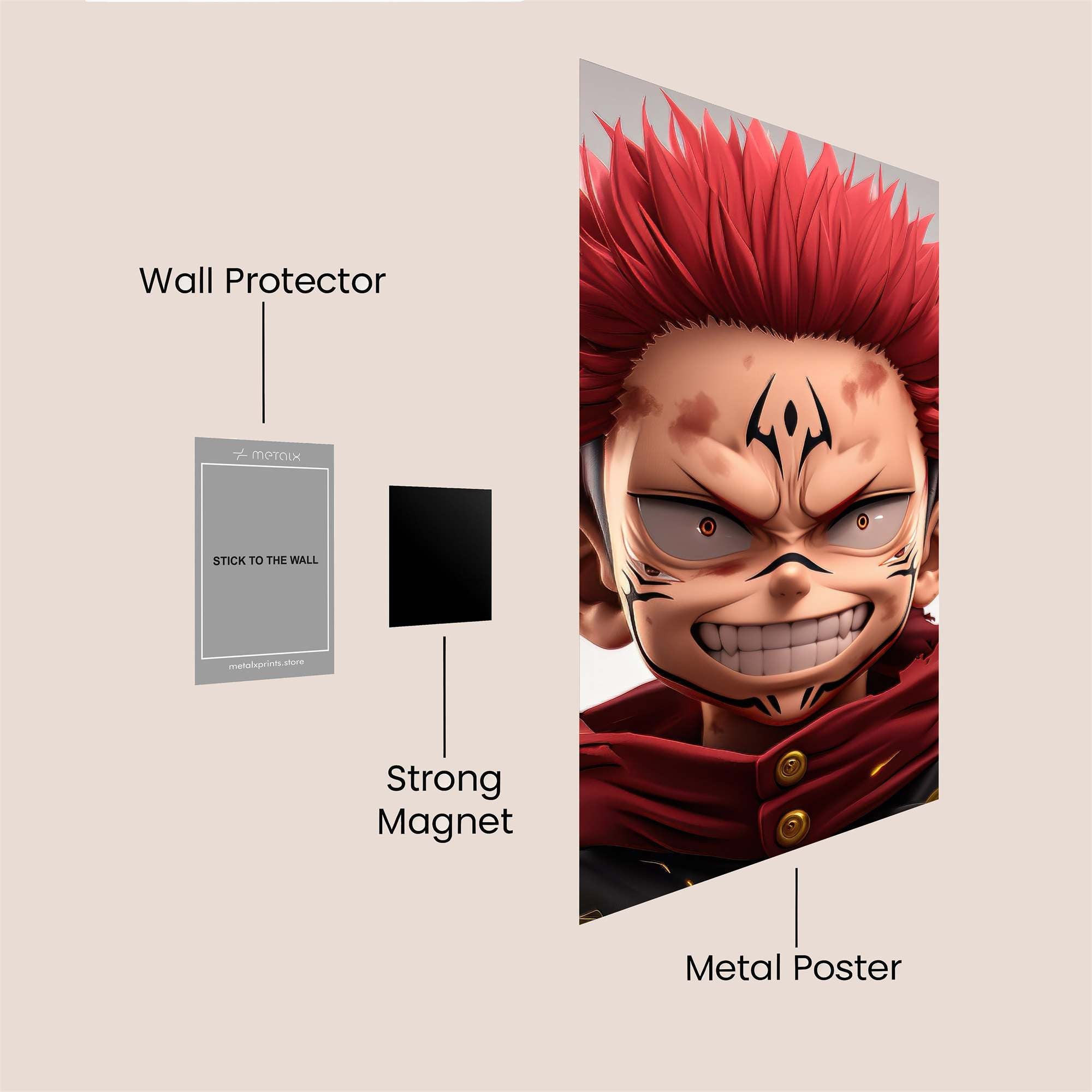 Sukuna Fierce Safe Wall Magnetic / M