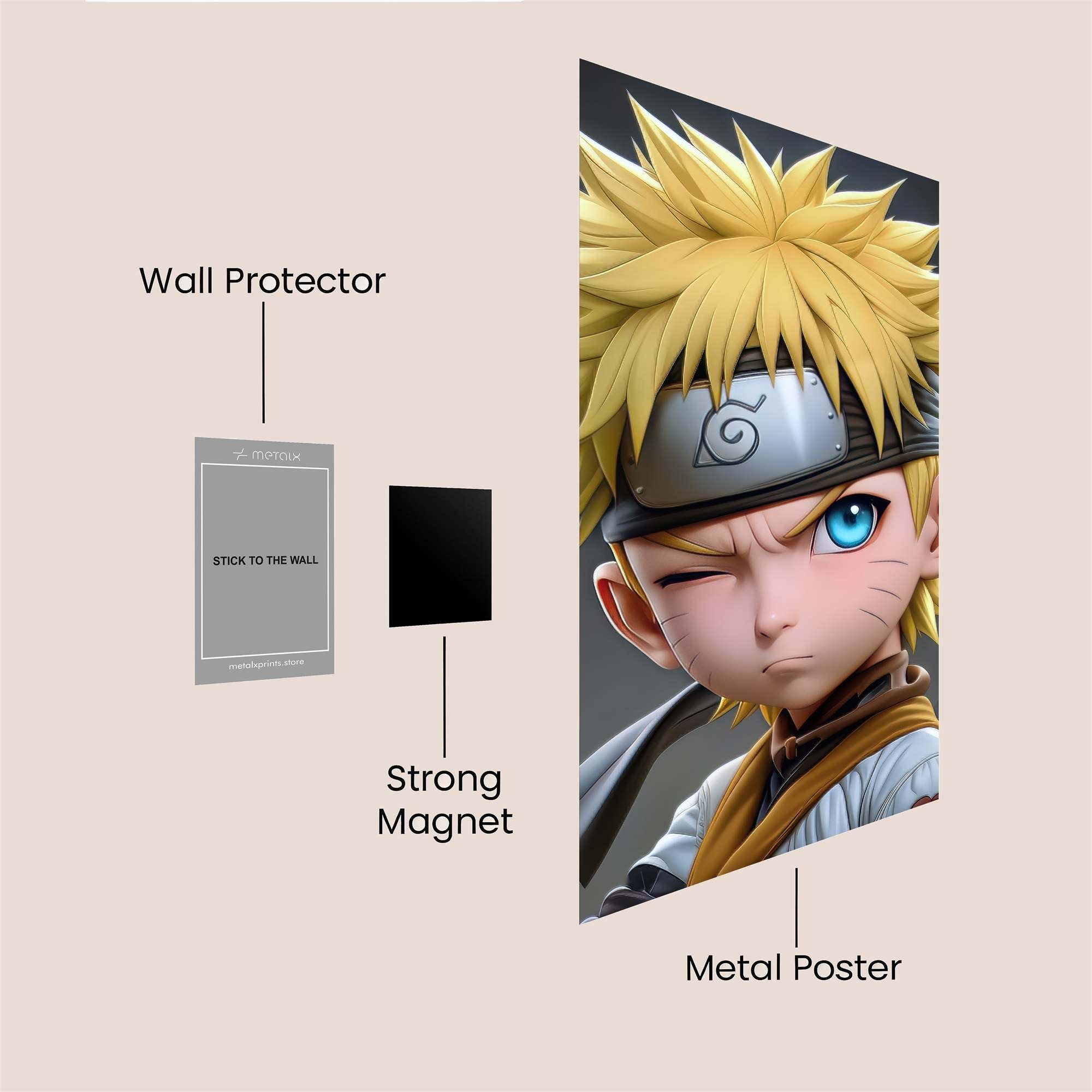 Naruto Spirited Safe Wall Magnetic / M