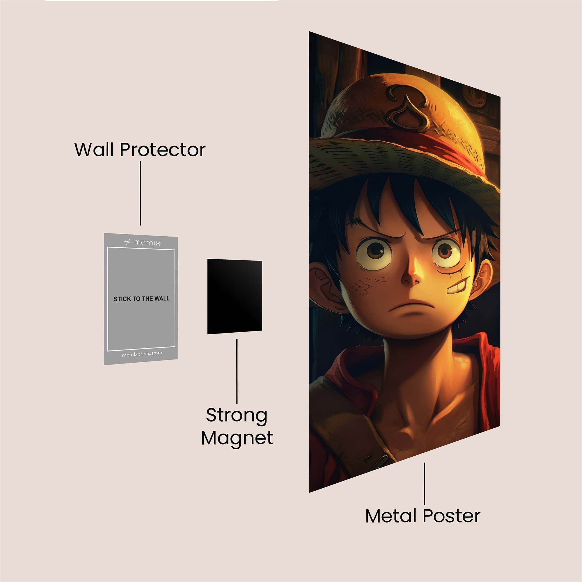 Luffy Somber Safe Wall Magnetic / M