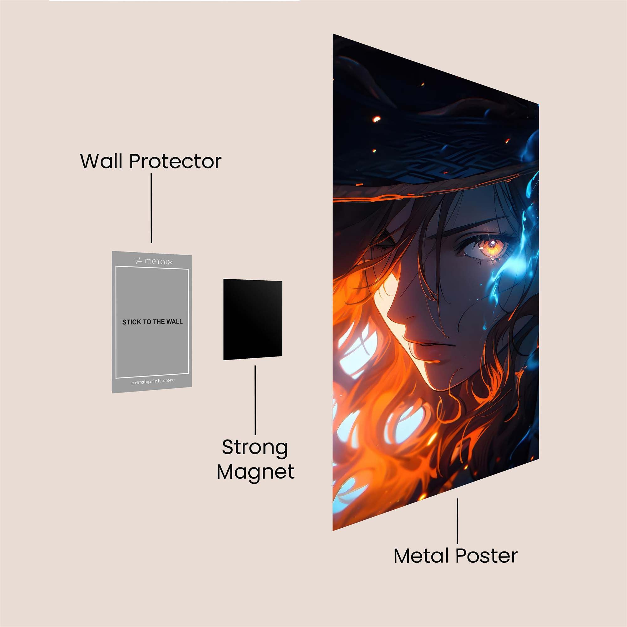 Mystic Blaze Safe Wall Magnetic / M