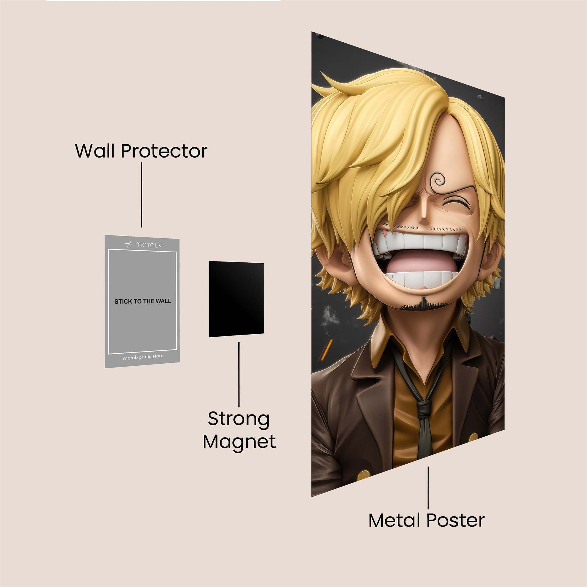 Sanji Spirited Safe Wall Magnetic / M