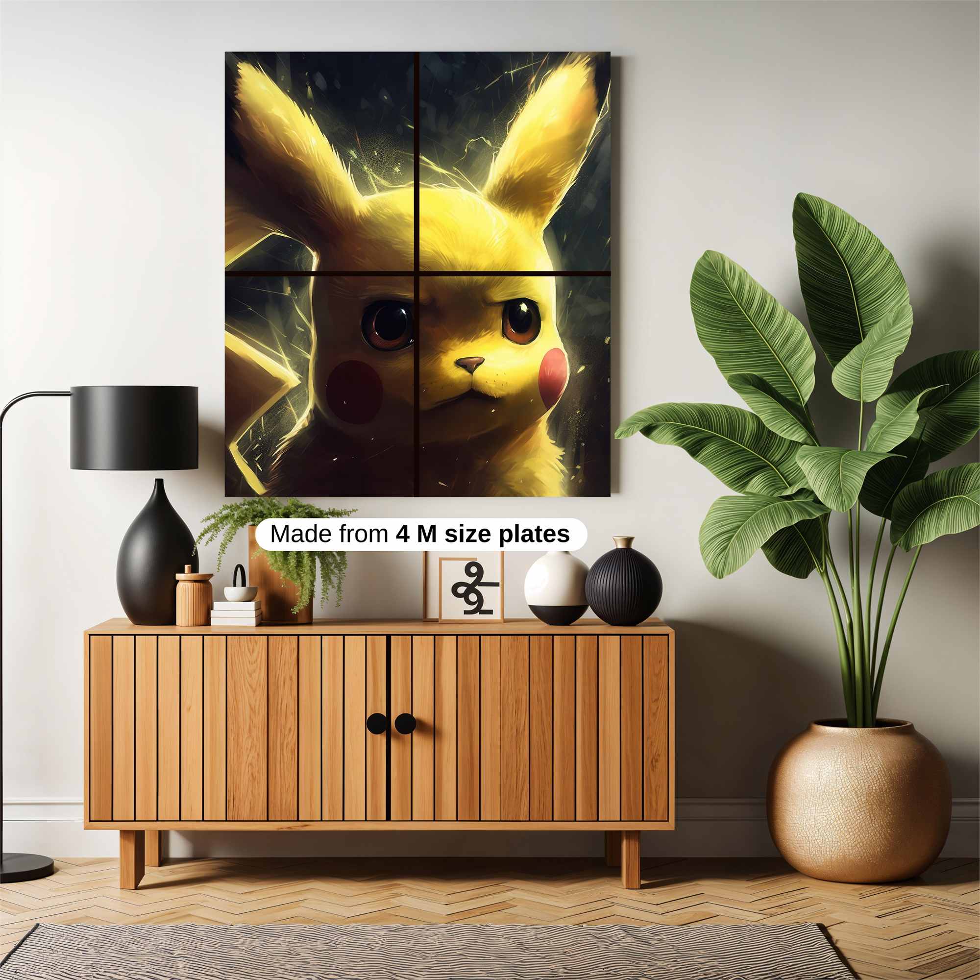 Pikachu Sombre Safe Wall Magnetic / M