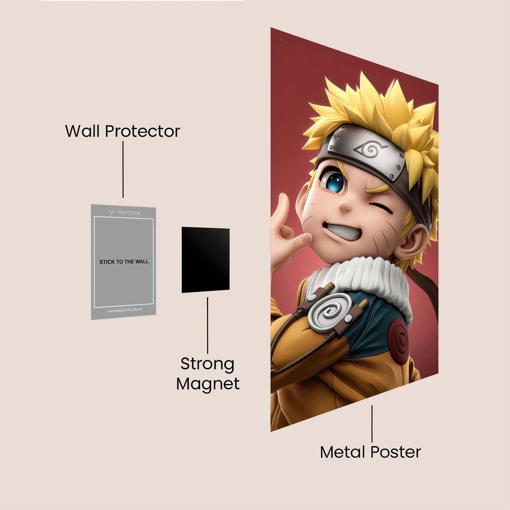 Naruto Playful Safe Wall Magnetic / M
