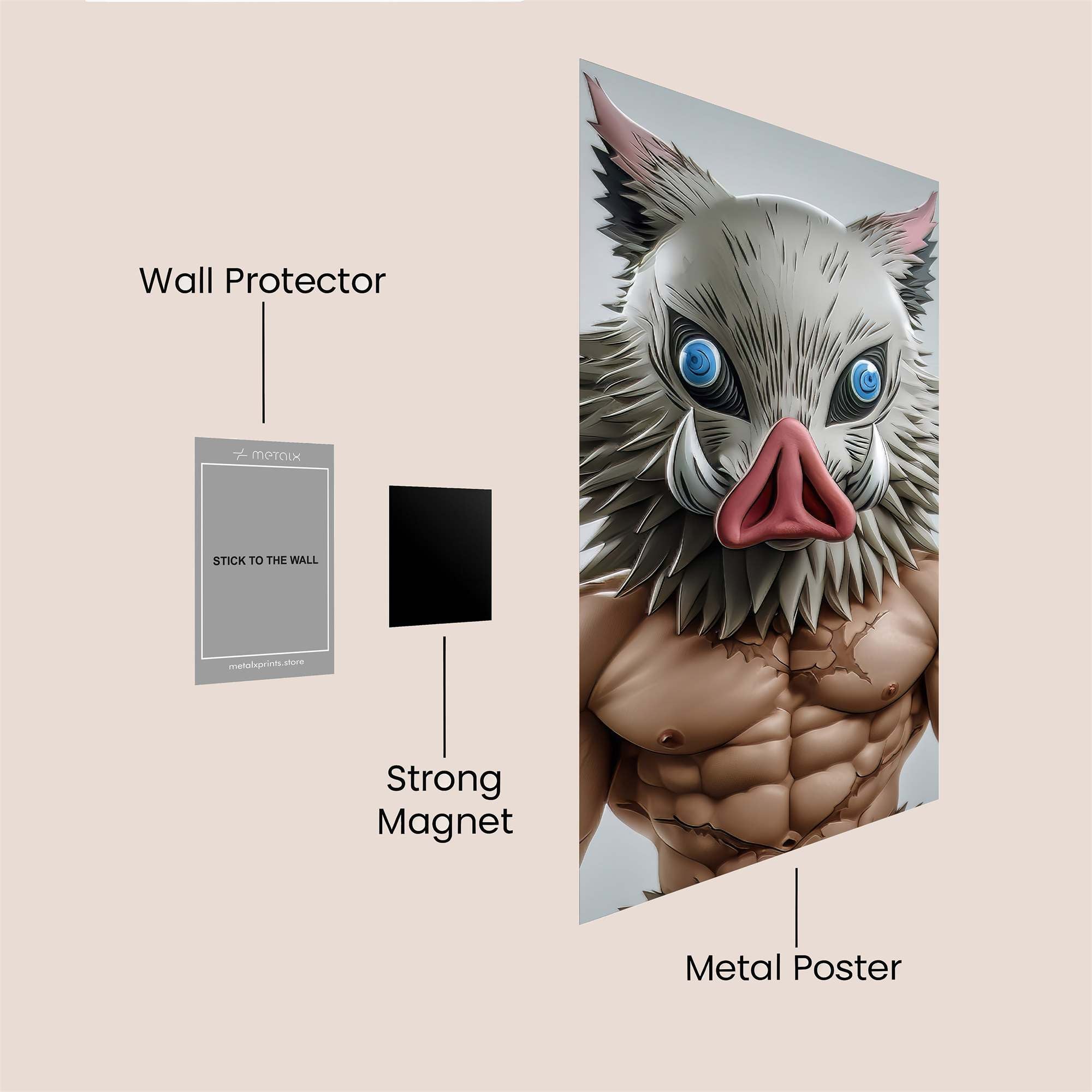 Inosuke Fierce Safe Wall Magnetic / M