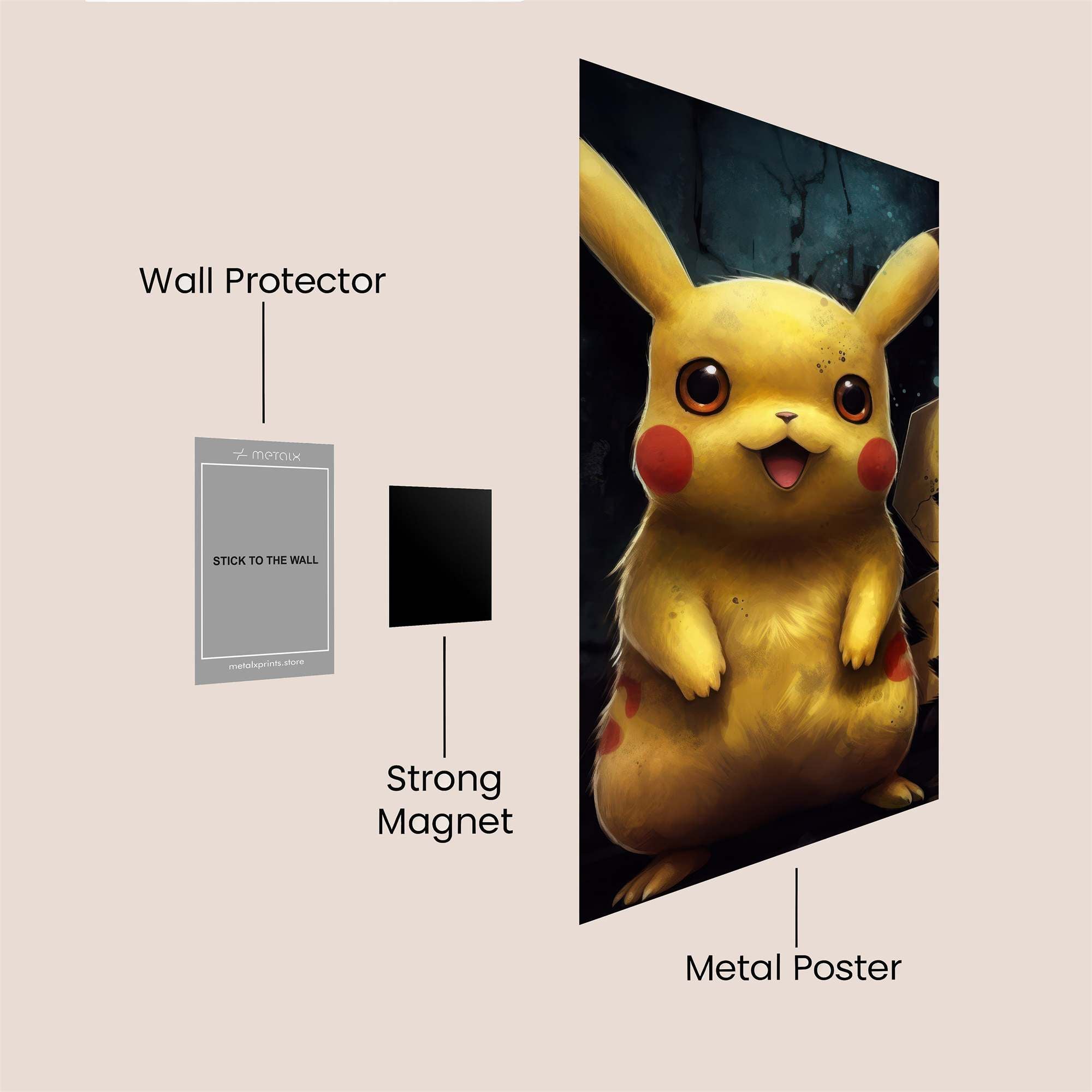 Pikachu Eerie Safe Wall Magnetic / M