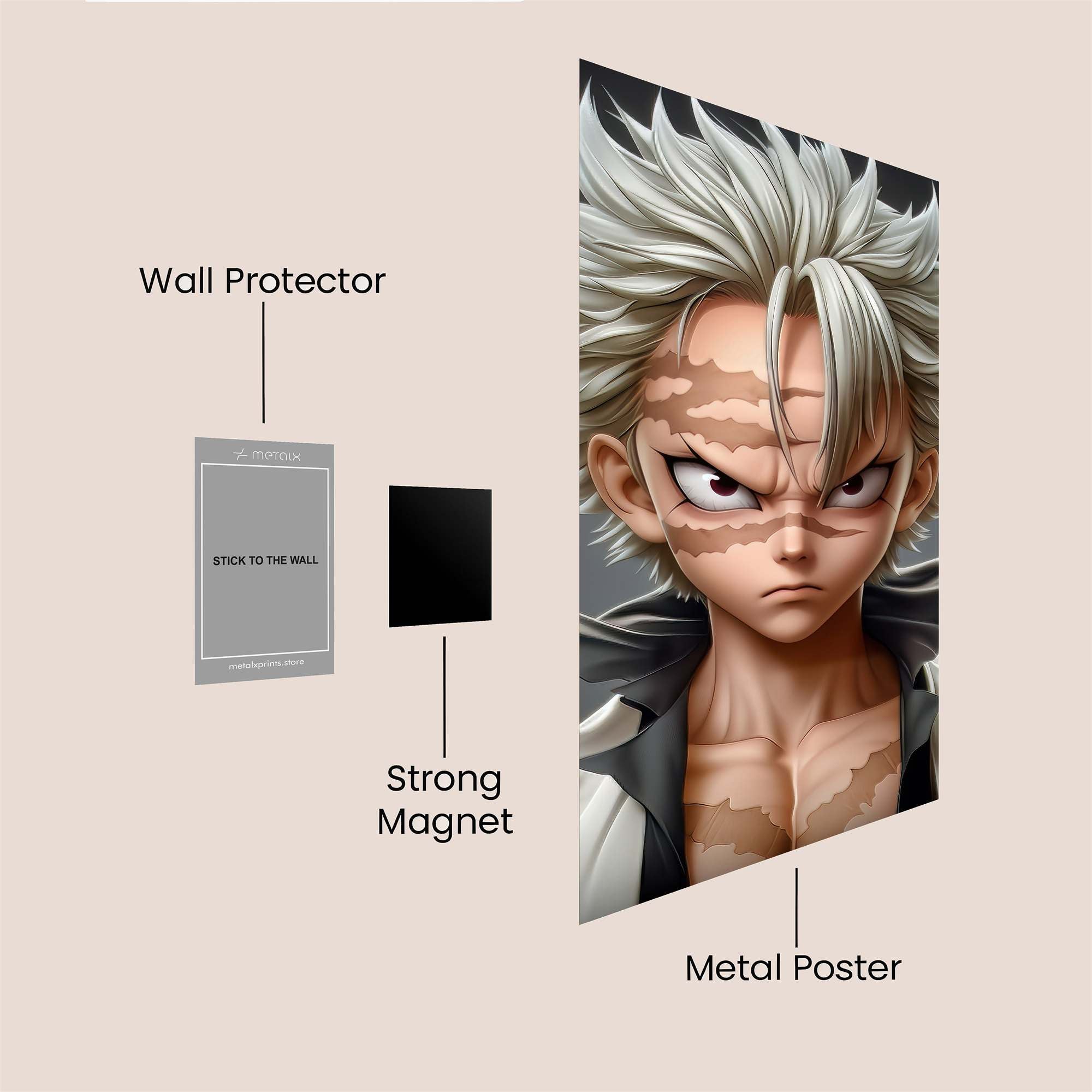 Silver Fury Safe Wall Magnetic / M