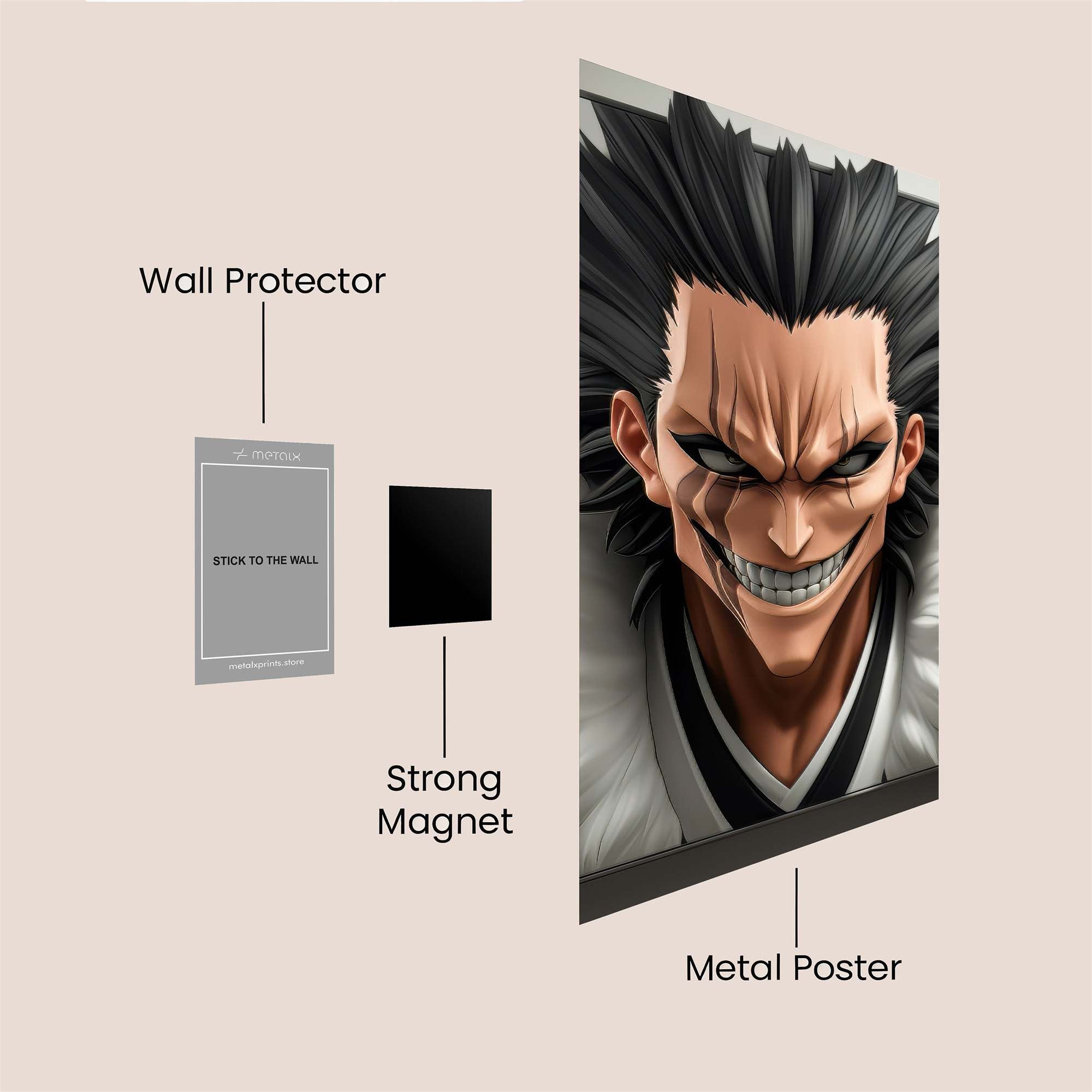 Kenpachi Fierce Safe Wall Magnetic / M