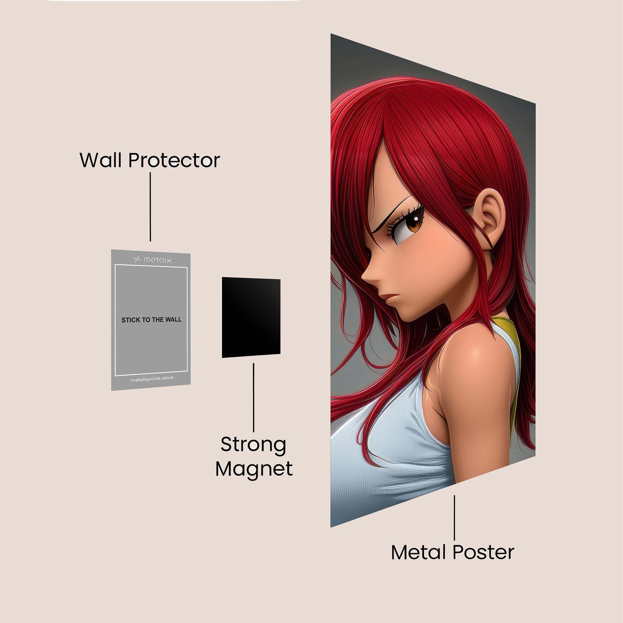 Erza Fierce Safe Wall Magnetic / M