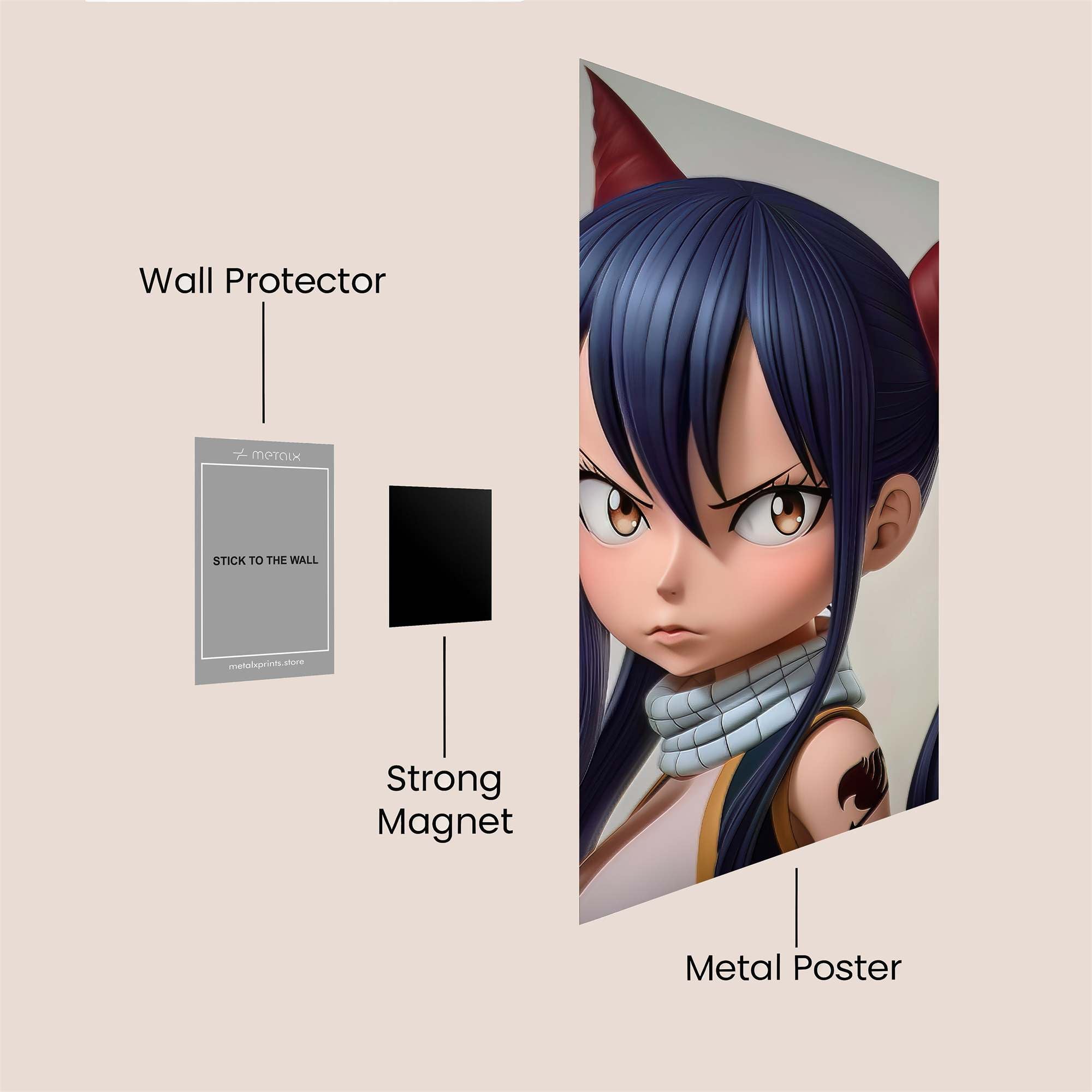 Erza Determined Safe Wall Magnetic / M