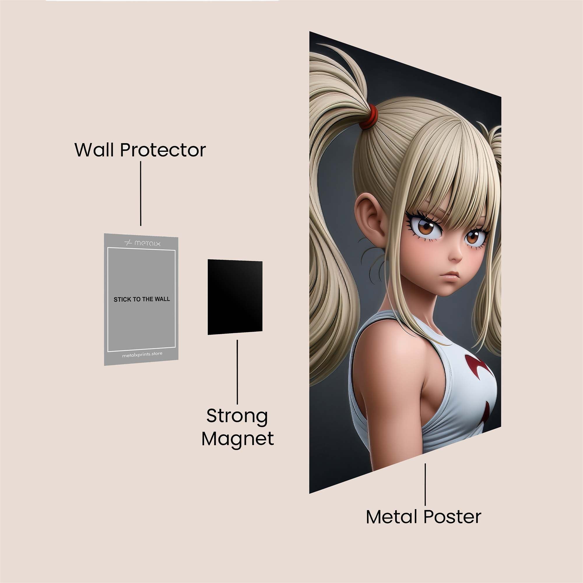 Blonde Pensive Safe Wall Magnetic / M