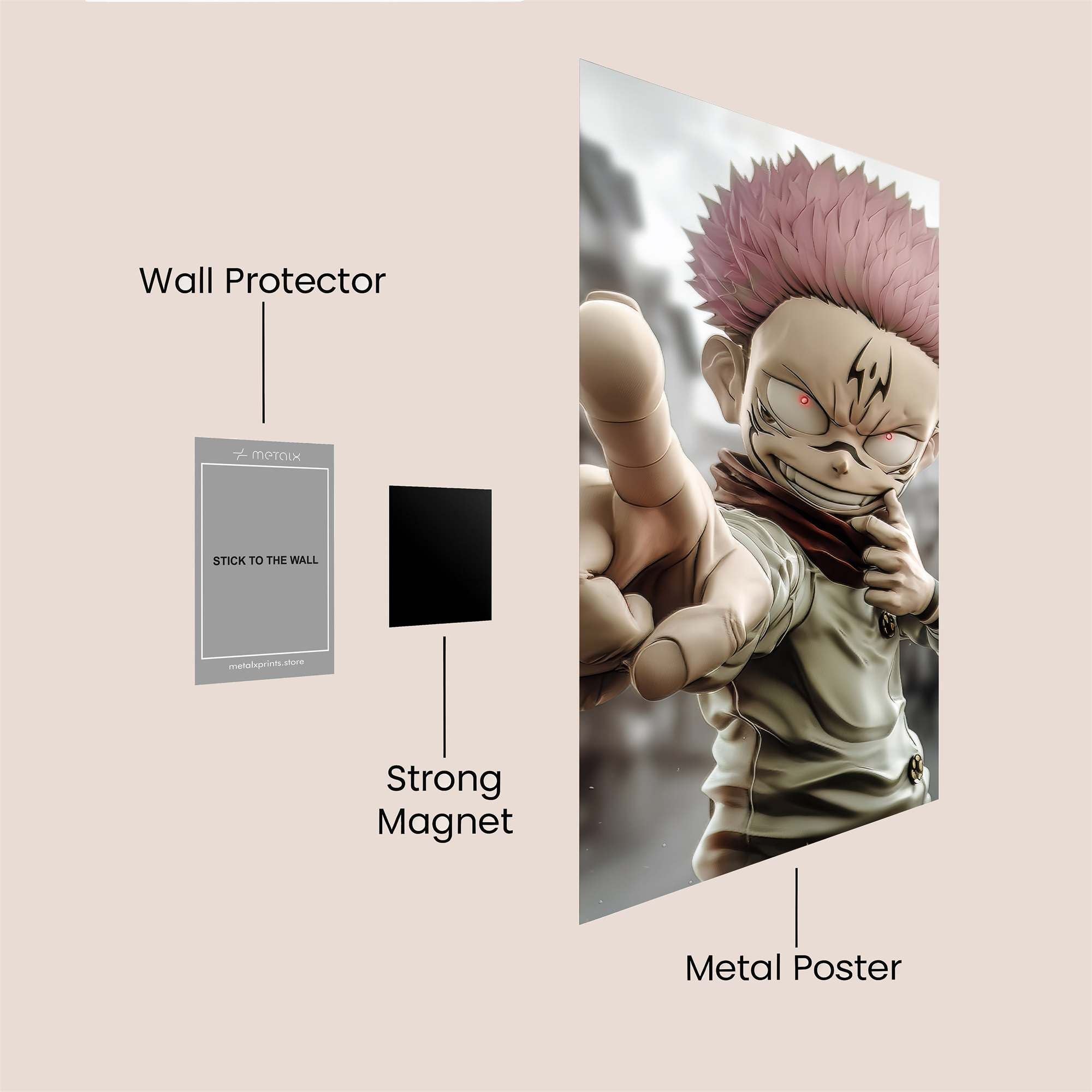 Sukuna Sinister Safe Wall Magnetic / M