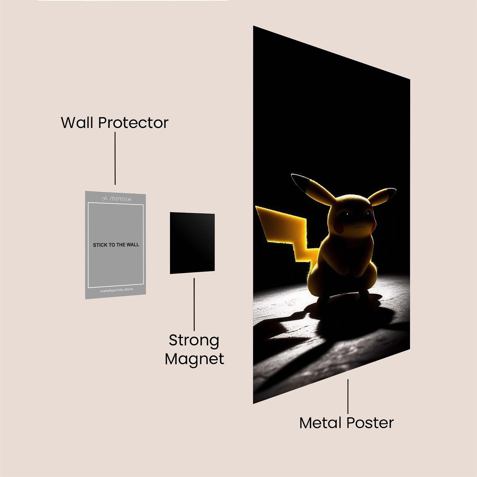 Pikachu Serene Safe Wall Magnetic / M