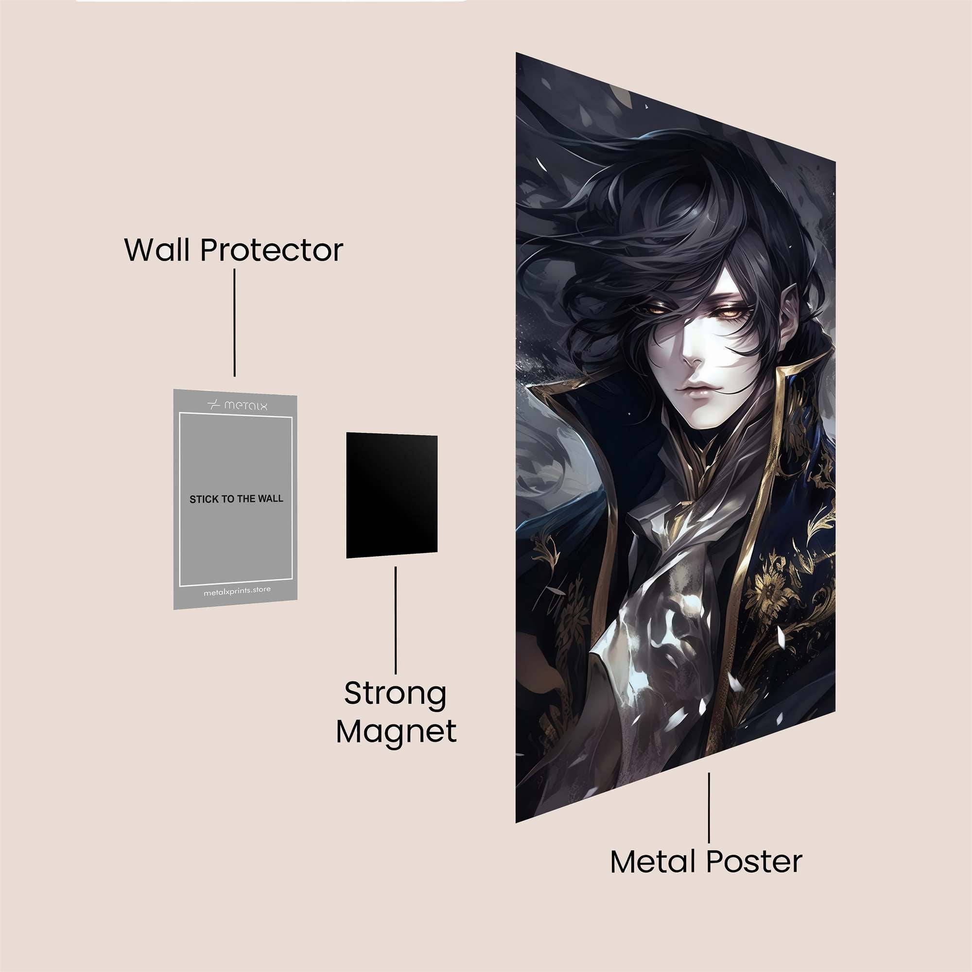 Prince Sombre Safe Wall Magnetic / M