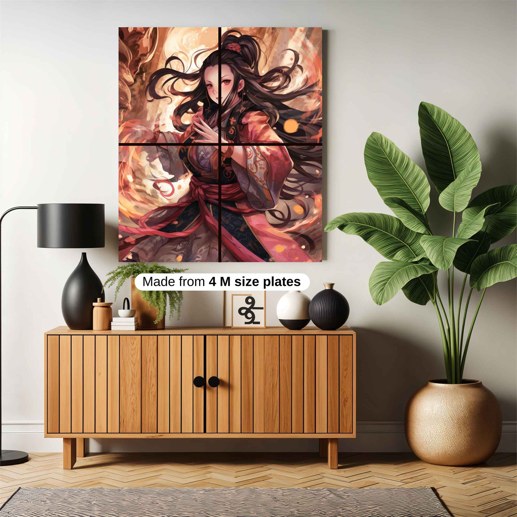 Hu Tao - Fiery Safe Wall Magnetic / M