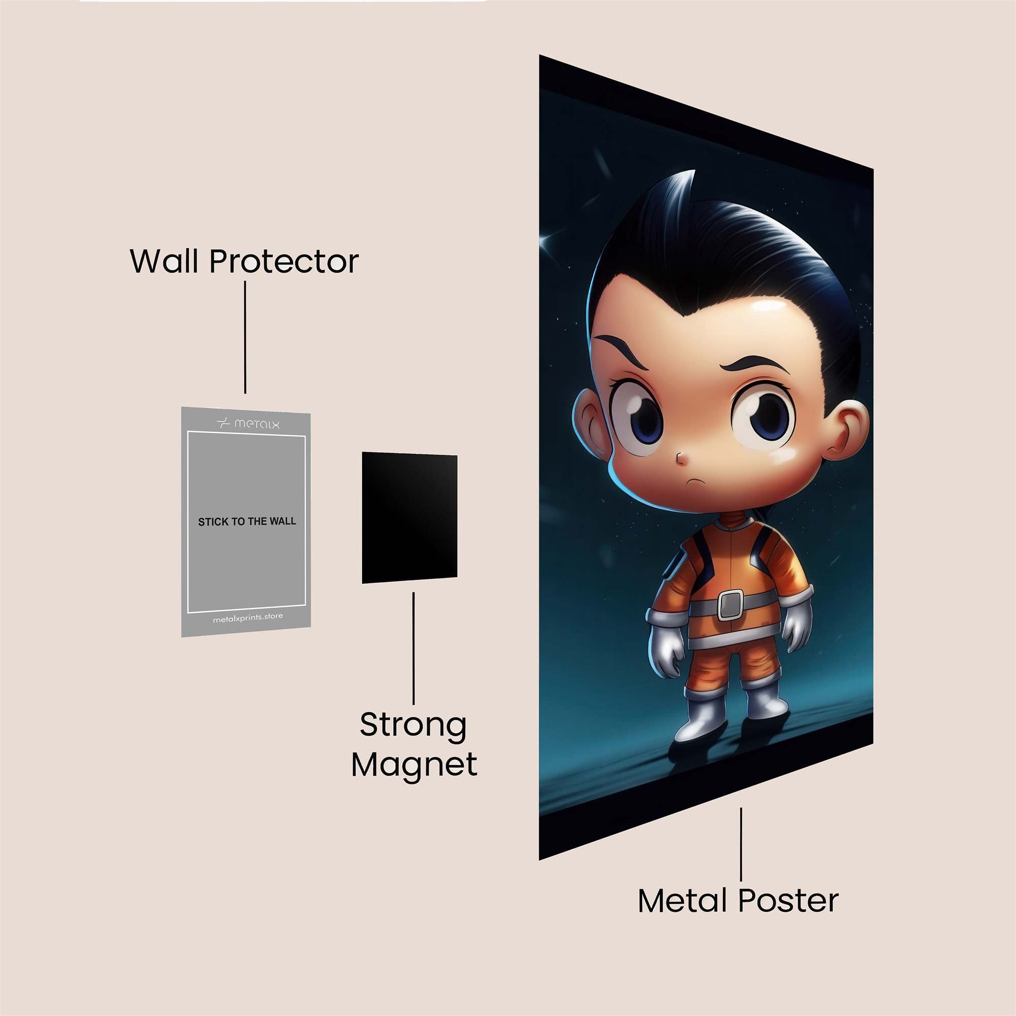 Astro Whimsy Safe Wall Magnetic / M