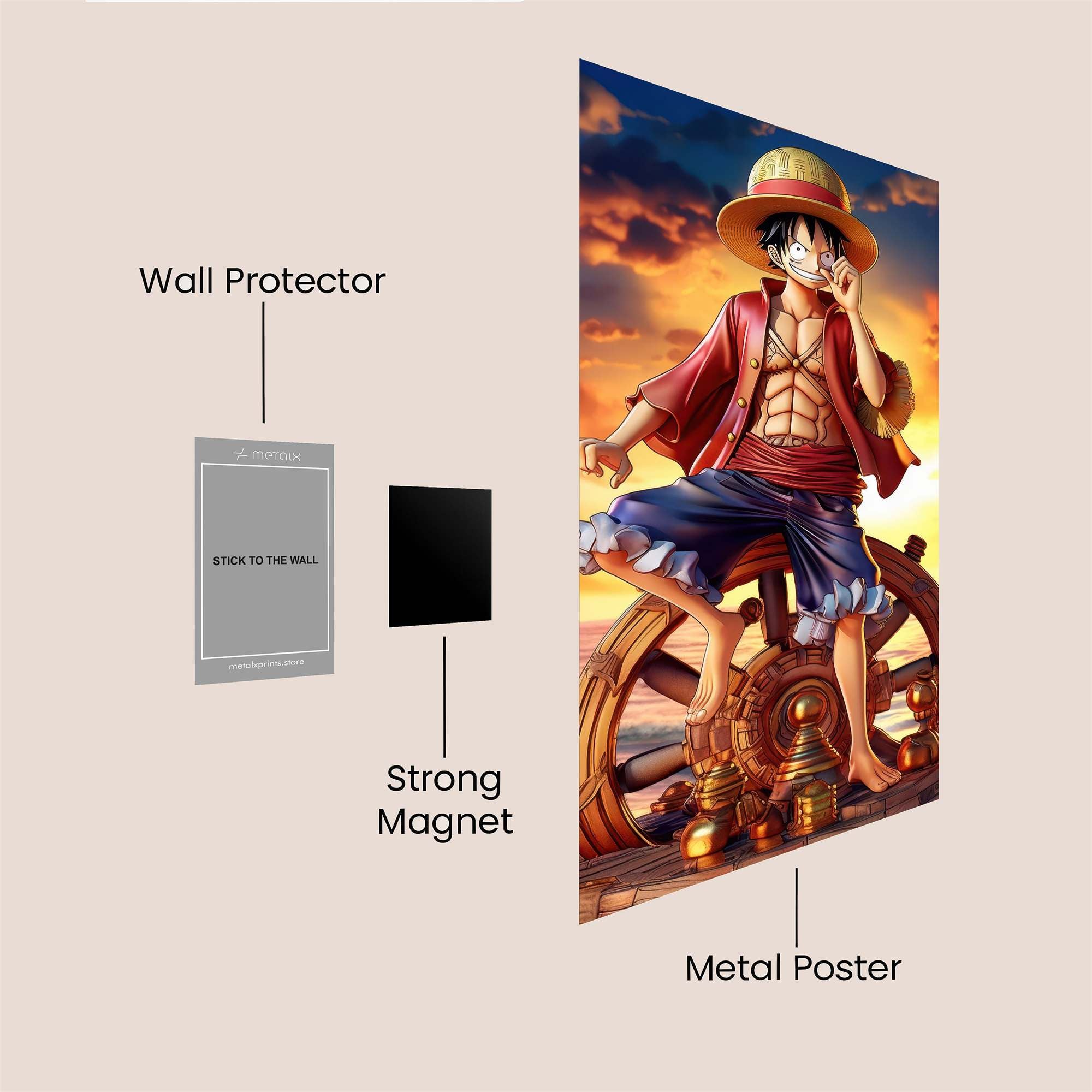 Luffy Adventurous Safe Wall Magnetic / M