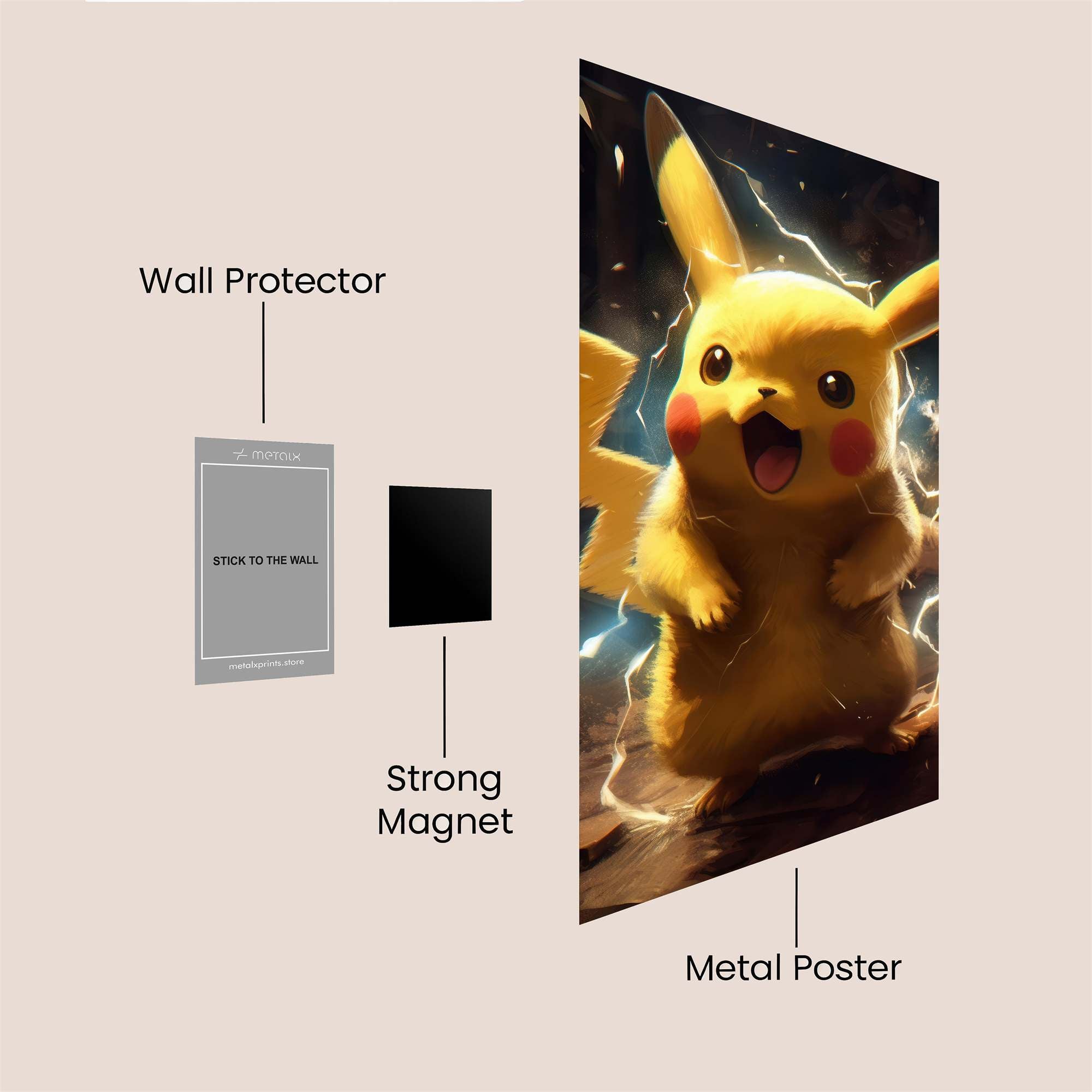 Pikachu Zest Safe Wall Magnetic / M